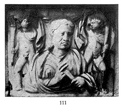con ritratto davanti a parapetasma (sarcofago/ coperchio) (SECOLI/ III)