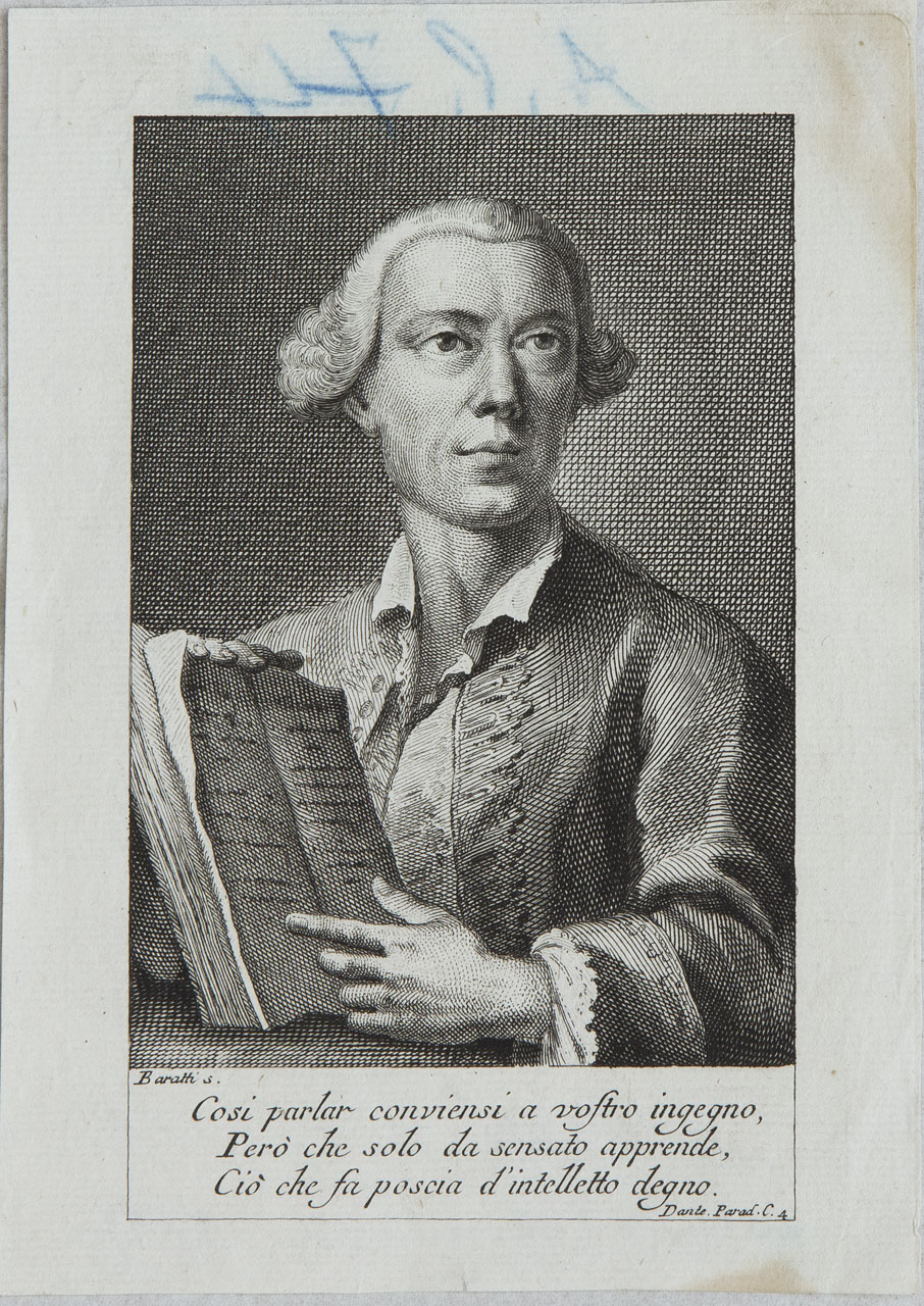 Ritratto di Gasparo Gozzi (stampa smarginata) di Baratti Antonio - ambito veneziano (sec. XVIII)
