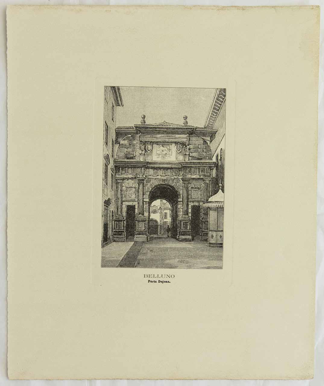 Veduta di Porta Dojona a Belluno (stampa, serie) - ambito veneto (sec. XX)