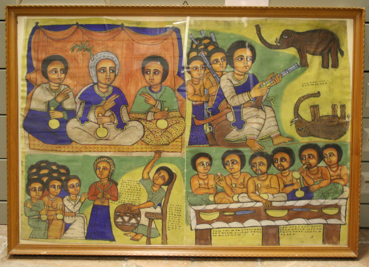 Cerimoniali diversi (dipinto, opera isolata) - ambito Africa orientale (primo quarto XX secolo)