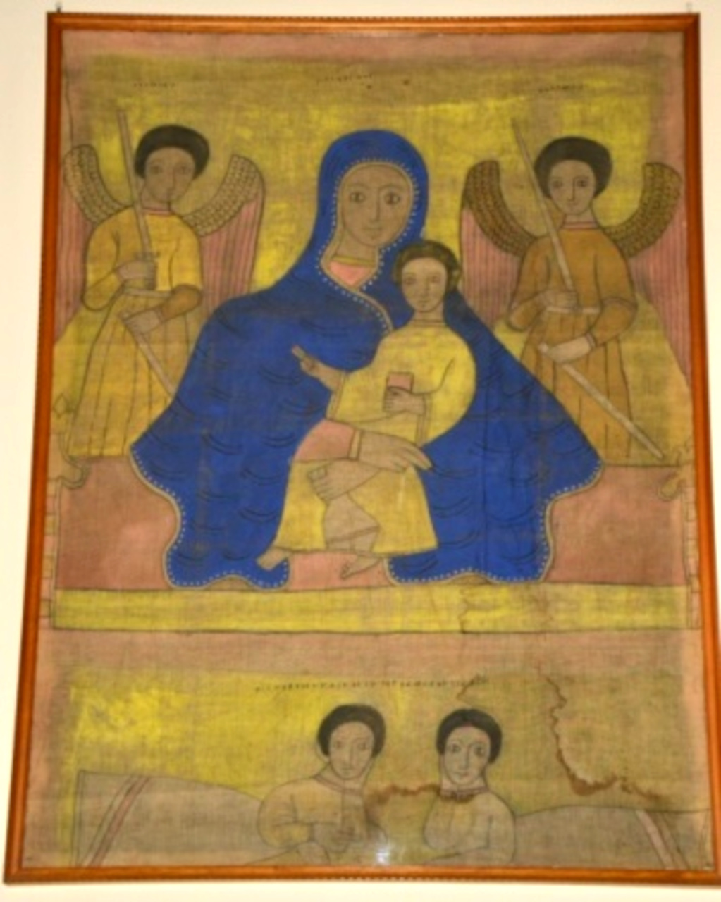 Madonna con Bambino e Angeli (dipinto, opera isolata) - ambito Africa orientale (primo quarto XX secolo)