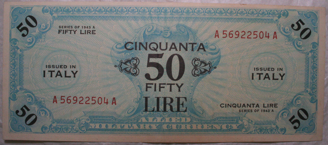 banconota - 50 lire di U.S. Bureau of Engraving and Printing (SECOLI/ XX)