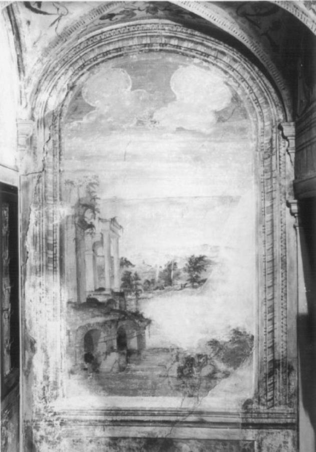 Paesaggio con rovine (dipinto) - ambito veronese (sec. XVI)