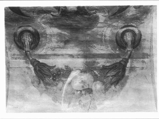 Festone con frutta e ortaggi (dipinto) di Daniel van den Dyck - ambito fiammingo (sec. XVII)