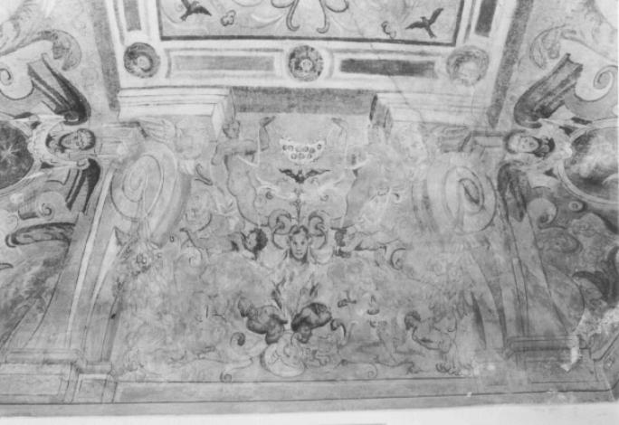 Motivi decorativi a grottesche/ motivi architettonici a trompe l'oeil (dipinto) di Daniel van den Dyck - ambito fiammingo (sec. XVII)