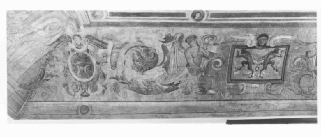 Motivi decorativi a grottesche (dipinto) di Daniel van den Dyck - ambito fiammingo (sec. XVII)