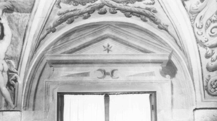 Motivi architettonici a trompe l'oeil/ stemma gentilizio della famiglia Belloni (dipinto) di Daniel van den Dyck - ambito fiammingo (sec. XVII)