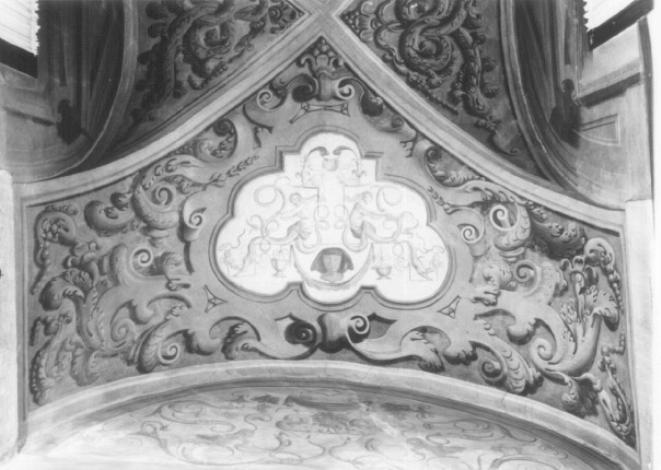 Motivi decorativi a grottesche/ a cartouche/ fitomorfi stilizzati (dipinto) di Daniel van den Dyck - ambito fiammingo (sec. XVII)