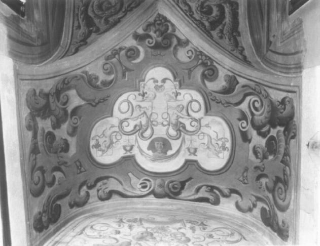 Motivi decorativi a grottesche e fitomorfi stilizzati/ a cartouche (dipinto) di Daniel van den Dyck - ambito fiammingo (sec. XVII)