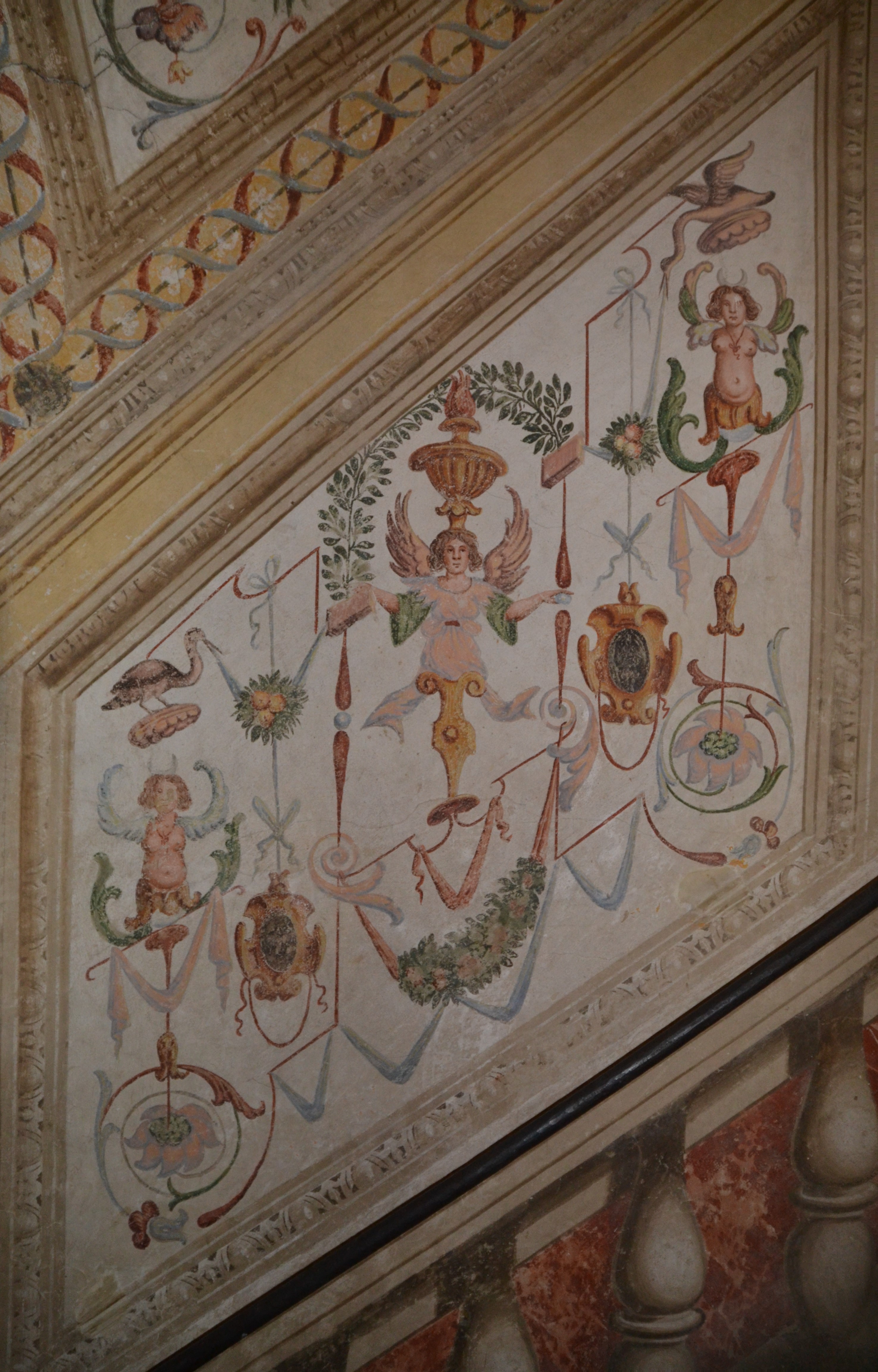 Motivi decorativi a grottesche (dipinto) - ambito veneto (sec. XVII)