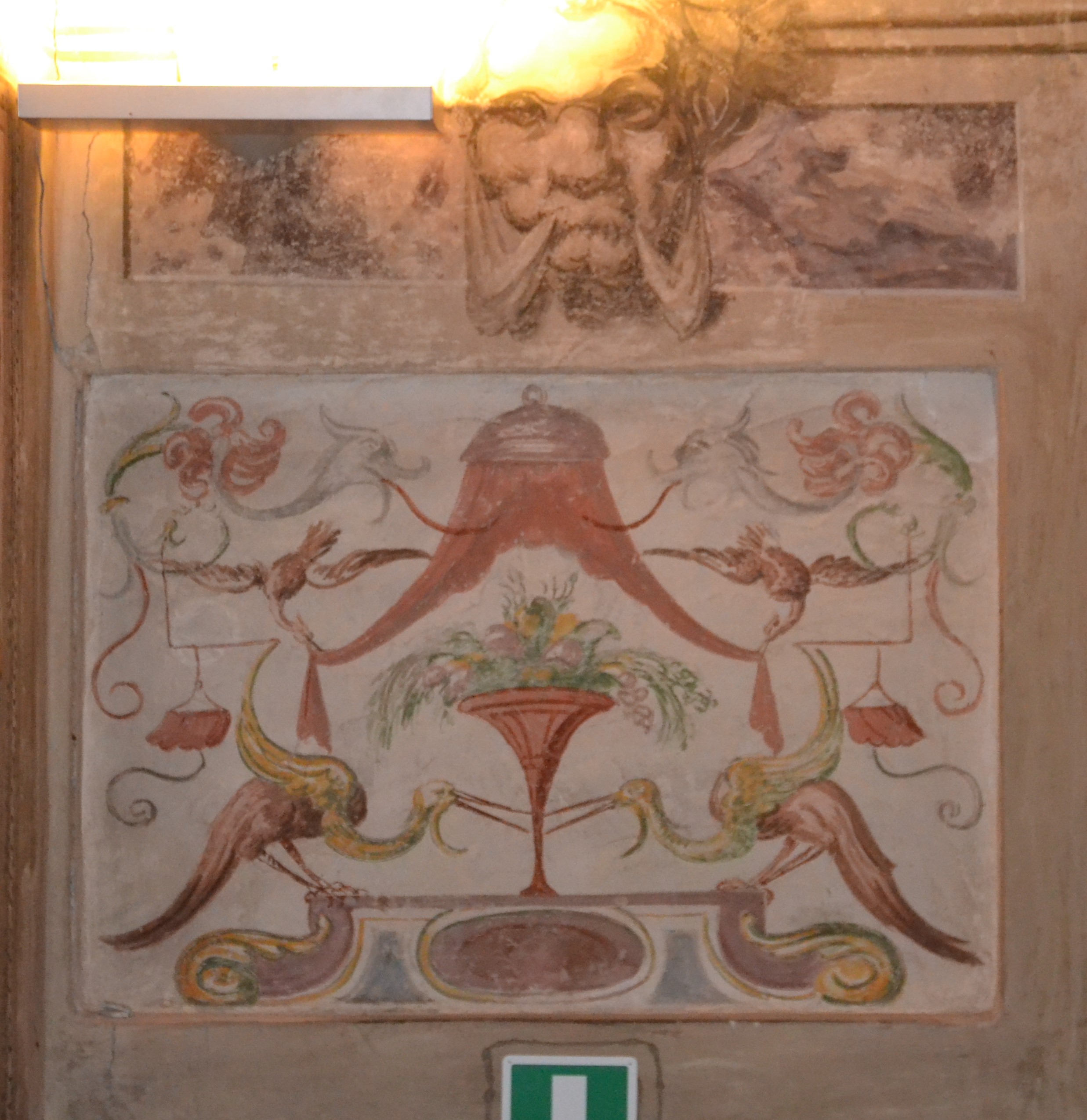 Motivi decorativi a grottesche (dipinto) - ambito veneto (sec. XVII)