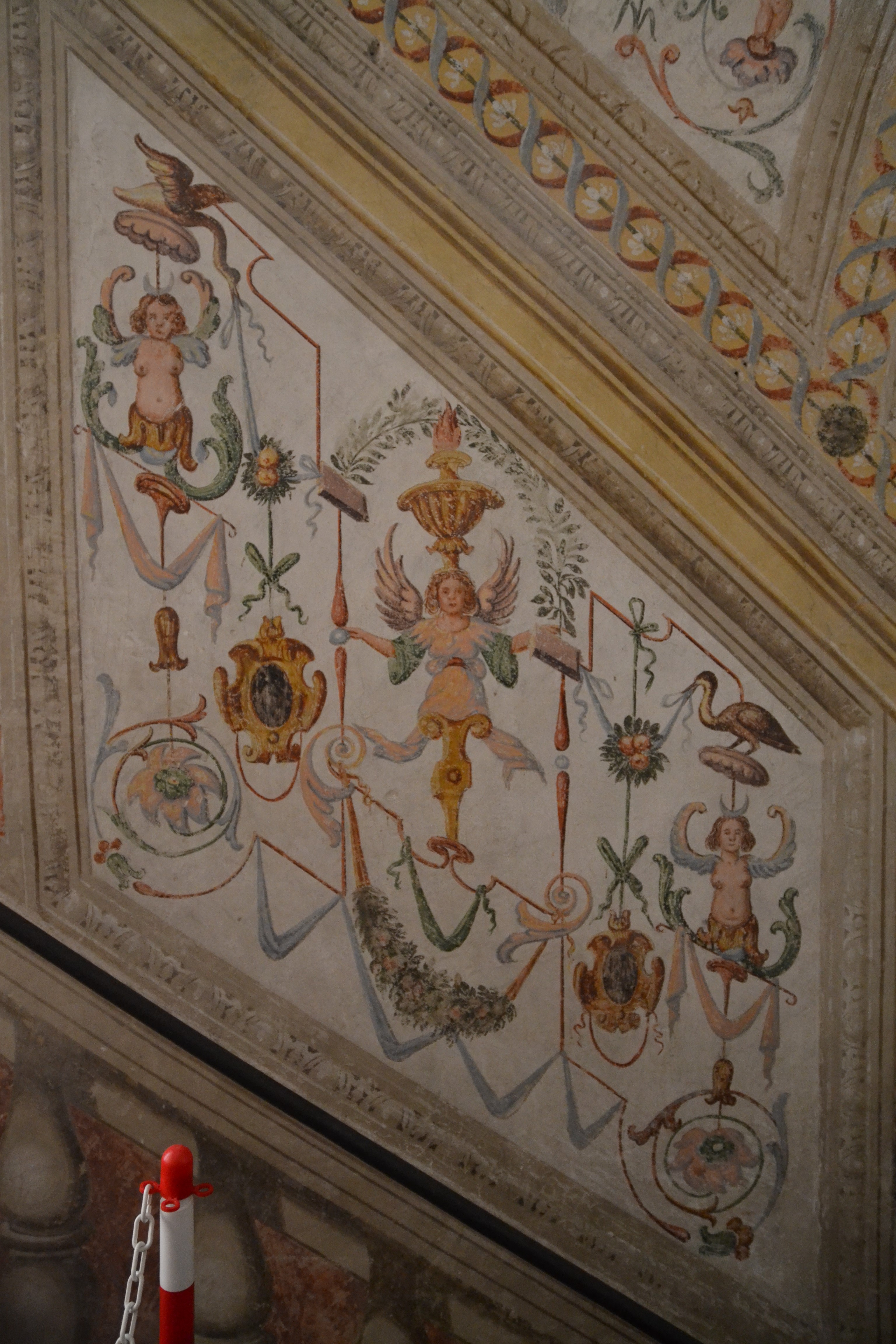 Motivi decorativi a grottesche (dipinto) - ambito veneto (sec. XVII)