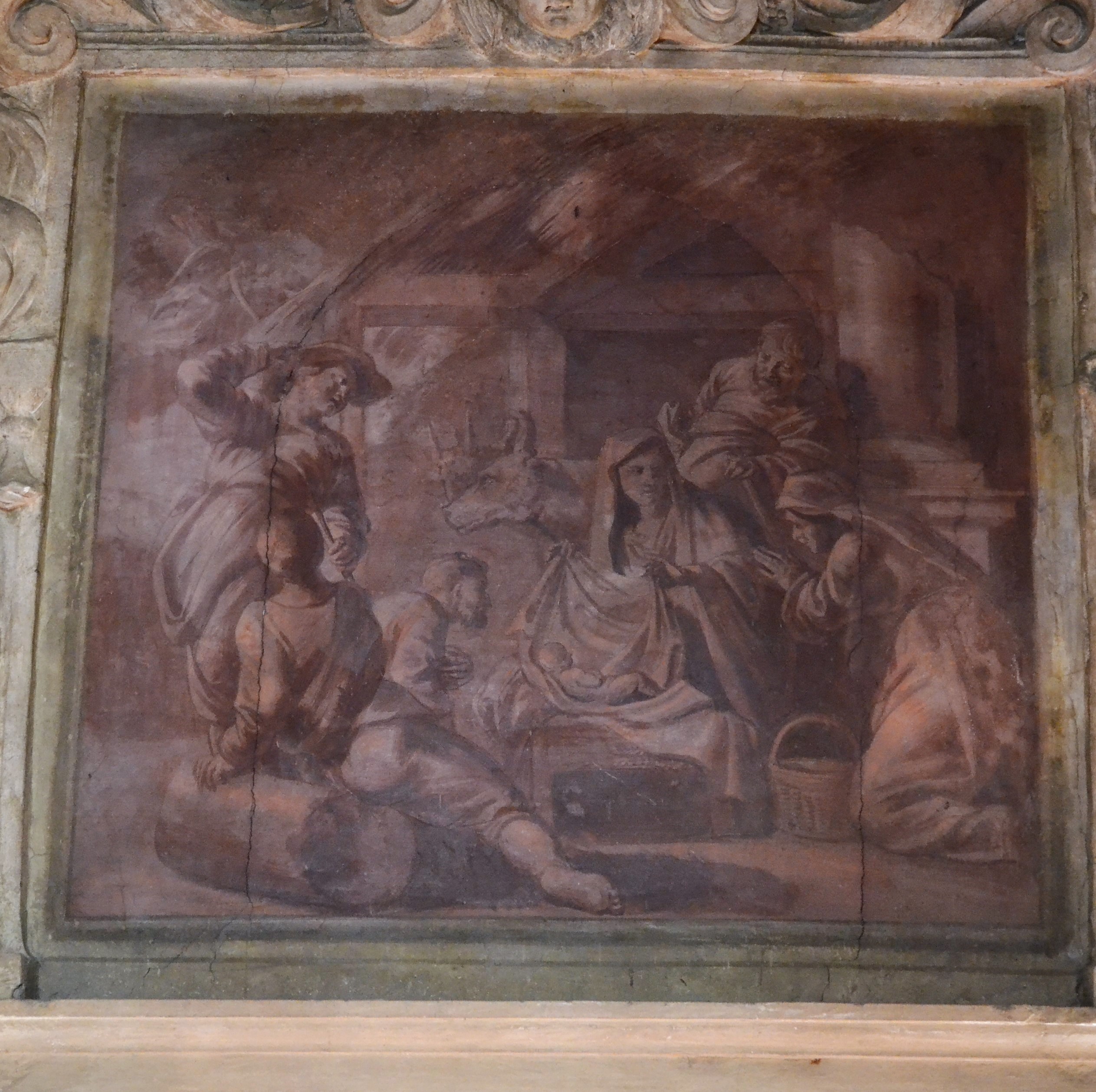 Adorazione dei pastori (dipinto) di Daniel van den Dyck - ambito fiammingo (sec. XVII)