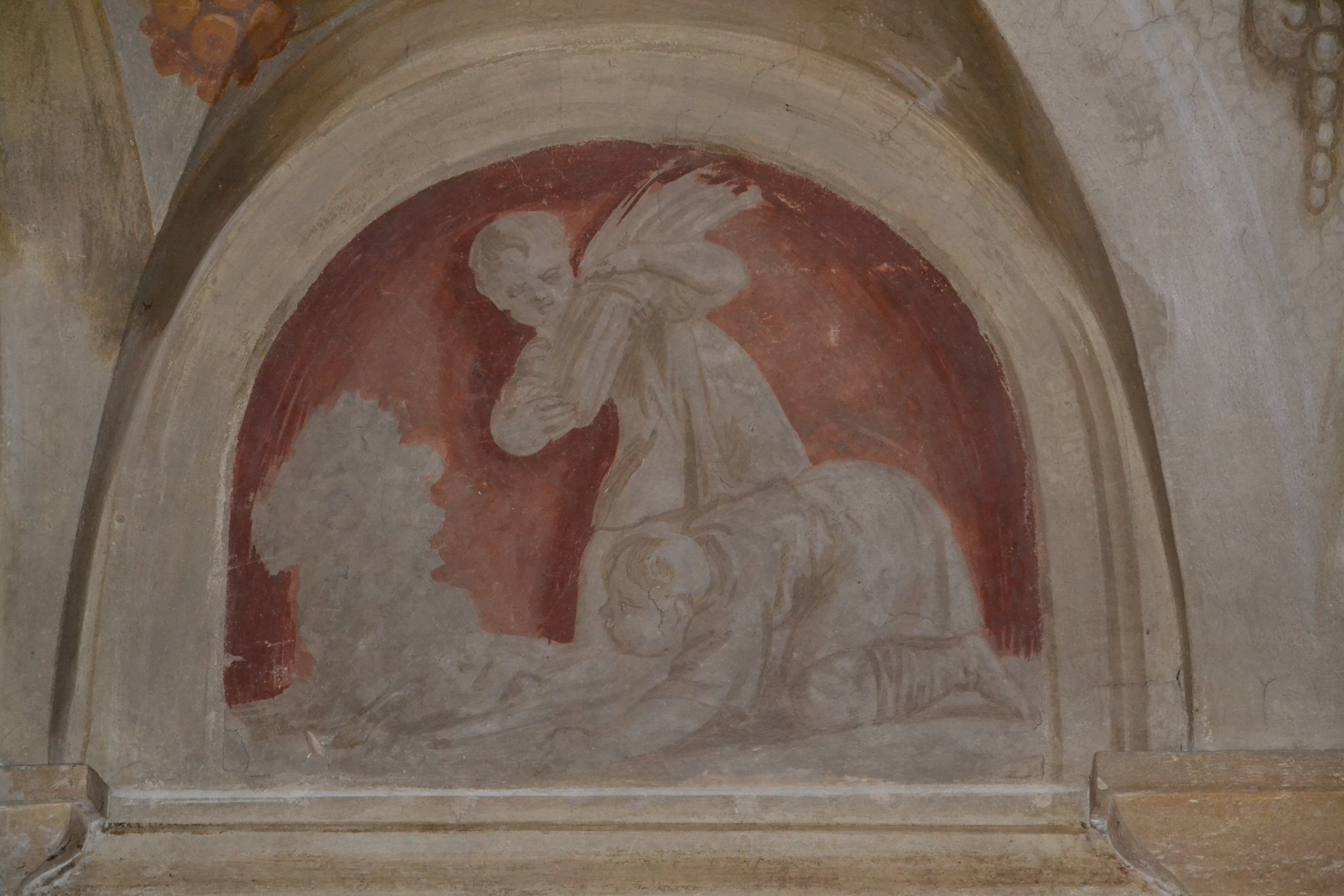 Putti vestiti/ fascine di legna e fuoco (dipinto) di Daniel van den Dyck - ambito fiammingo (sec. XVII)