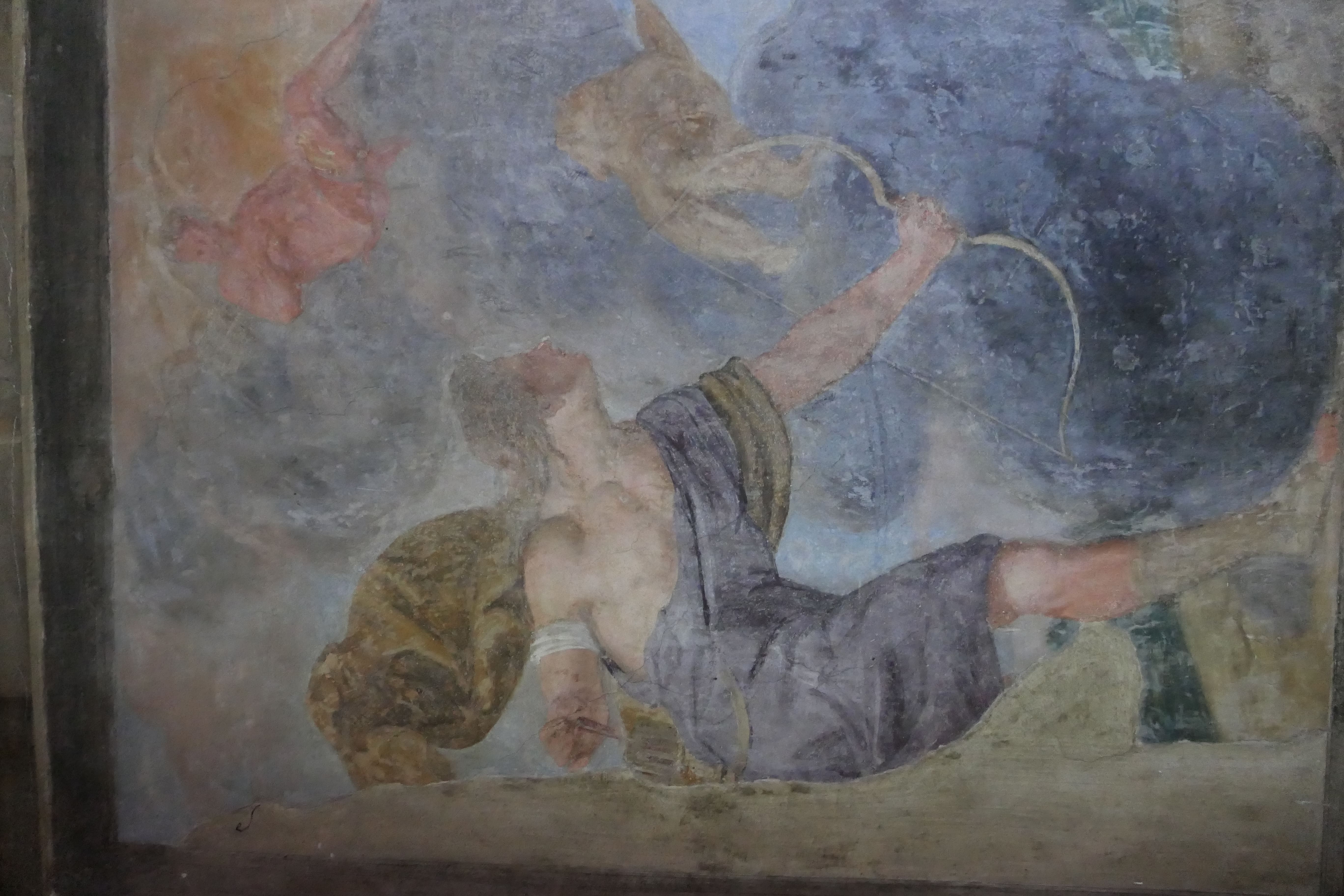 Arcade insegue Callisto (dipinto) di Daniel van den Dyck - ambito fiammingo (sec. XVII)