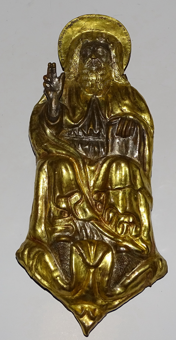Dio padre benedicente (rilievo, frammento) - bottega perugina (prima metà sec. XV)