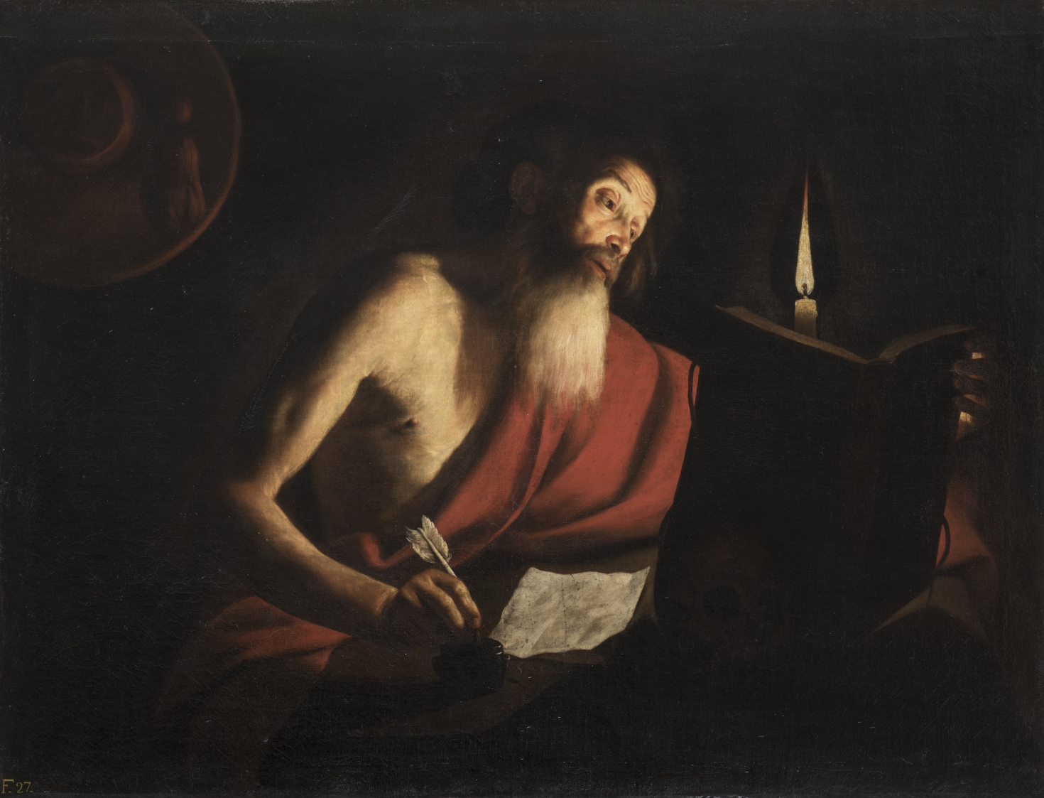 San Girolamo (dipinto, opera isolata) di Bigot Trophime (attribuito) - ambito francese (primo quarto XVII)