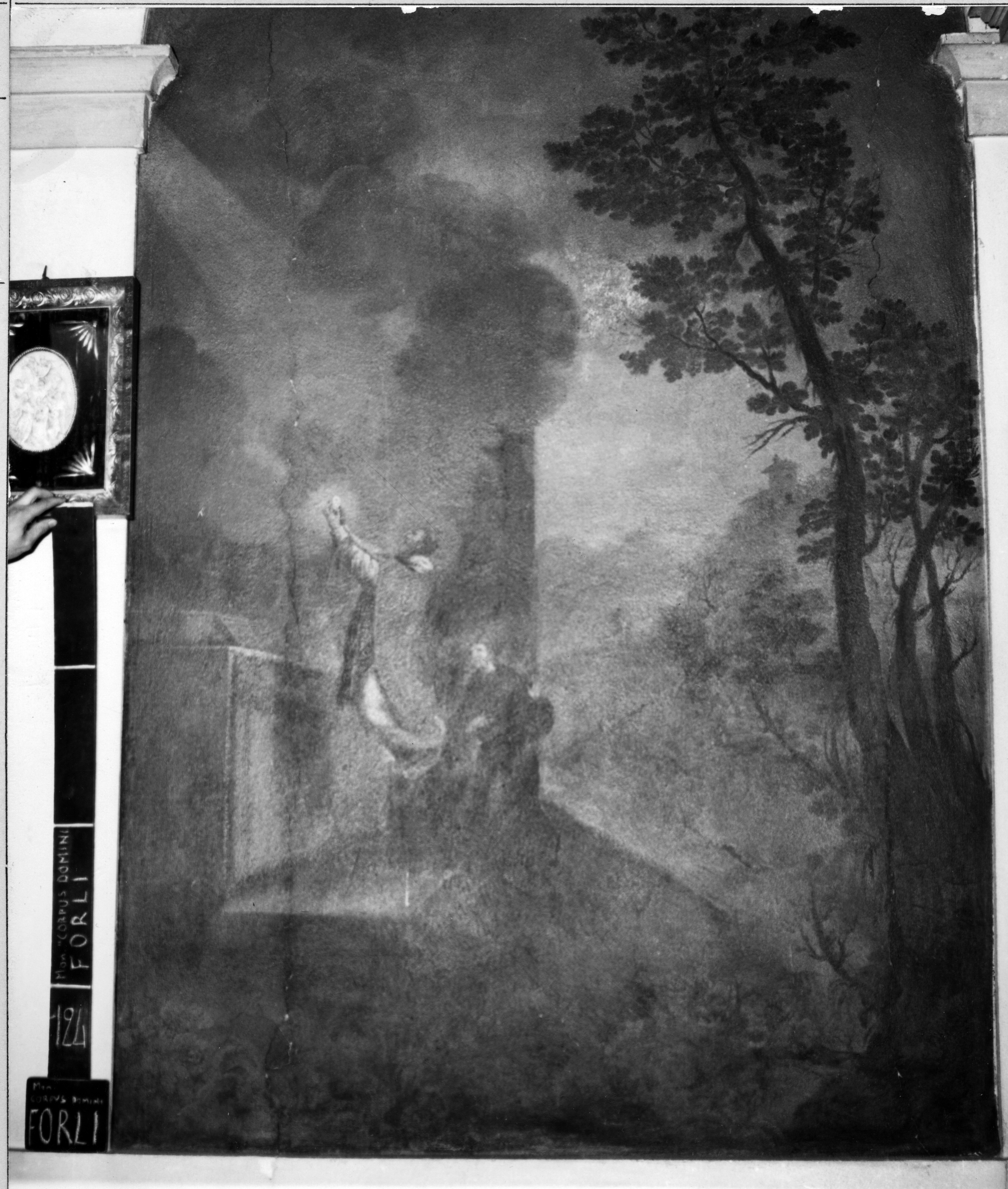 Estasi di San Giuseppe da Copertino (dipinto murale, elemento d'insieme) - ambito bolognese (ultimo quarto sec. XVIII)