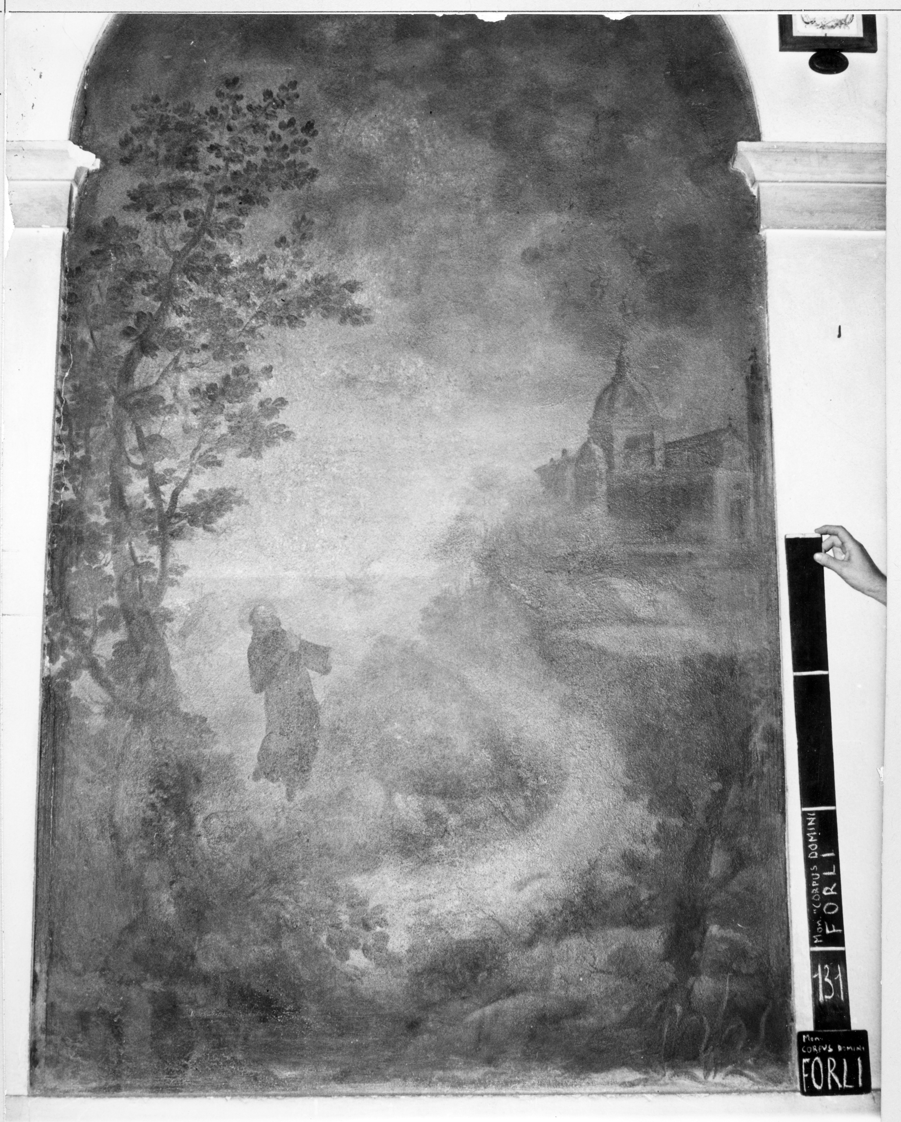 Un episodio della vita di San Giuseppe da Copertino (dipinto murale) - ambito bolognese (ultimo quarto sec. XVIII)