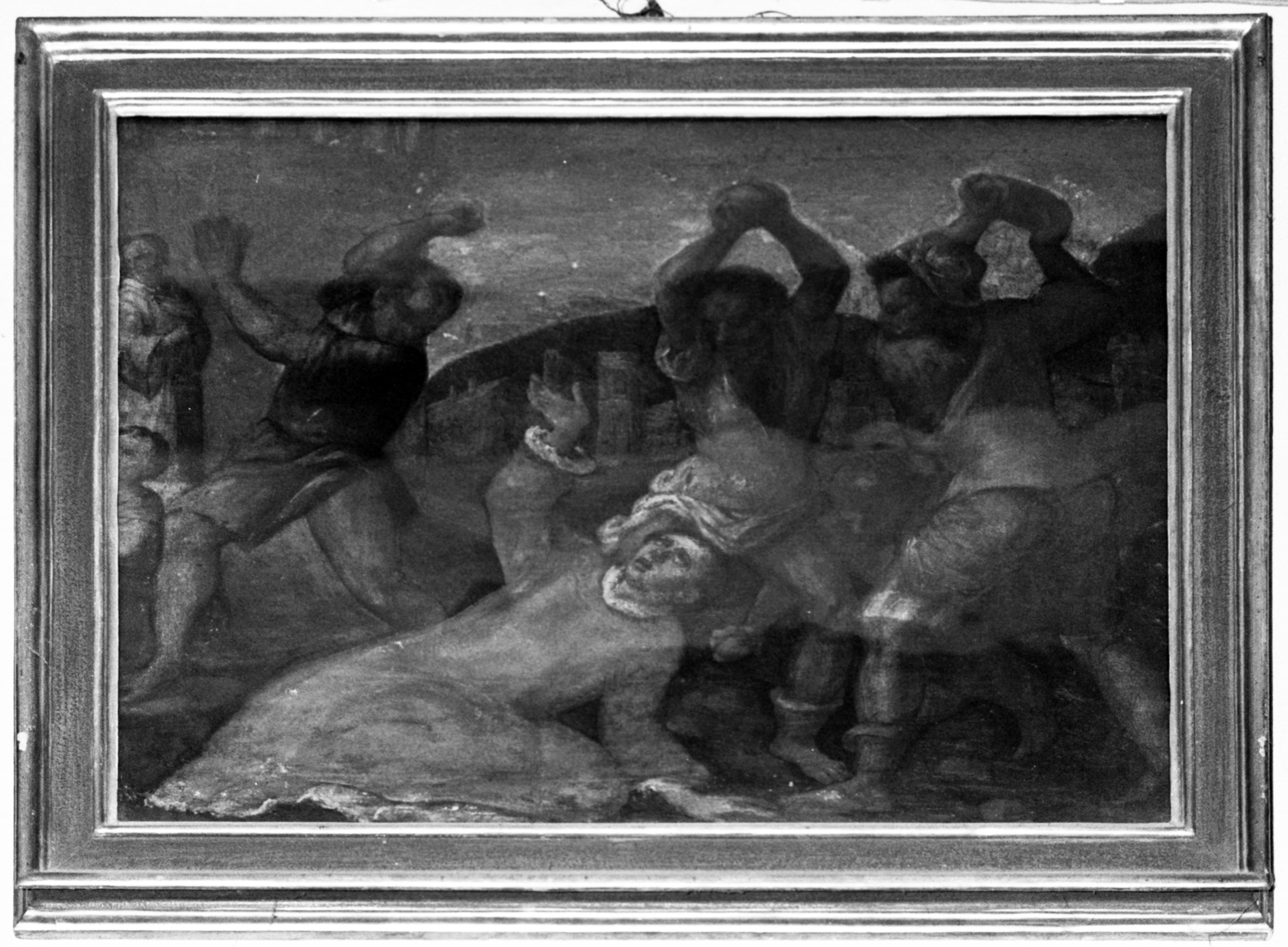 Lapidazione di Santo Stefano (dipinto, opera isolata) - ambito emiliano-romagnolo (prima metà sec. XVII)
