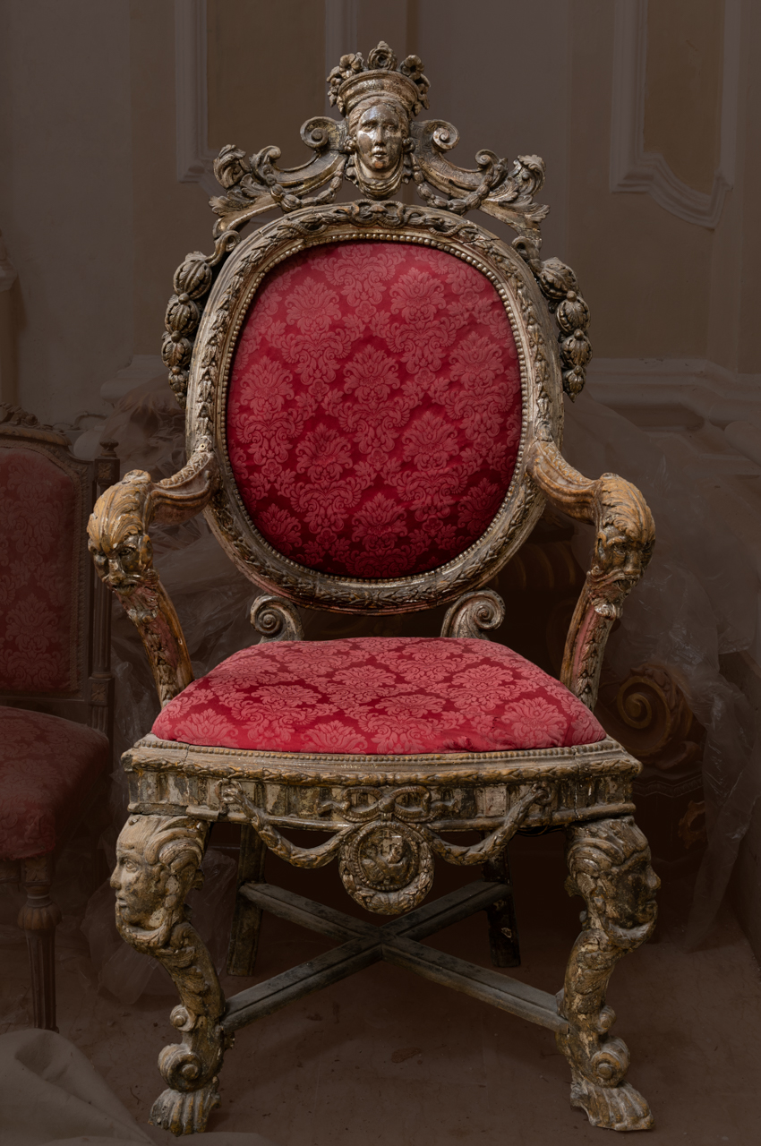 sede arcipretale (sedia del celebrante, opera isolata) di Ignoto (attribuito) - ambito siciliano (XIX)