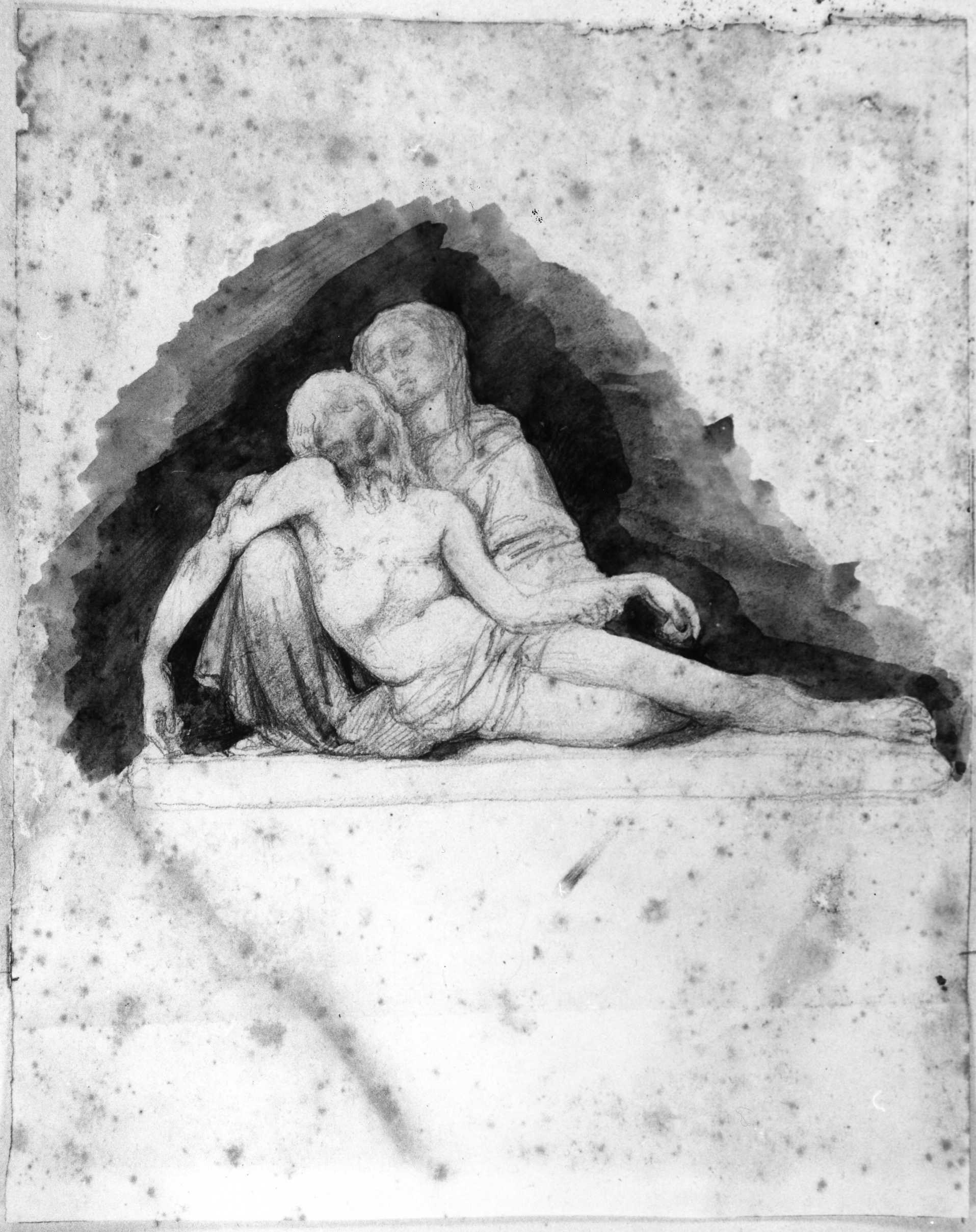 Pietà (disegno preparatorio) di DuprÃ¨ Giovanni (sec. XIX)