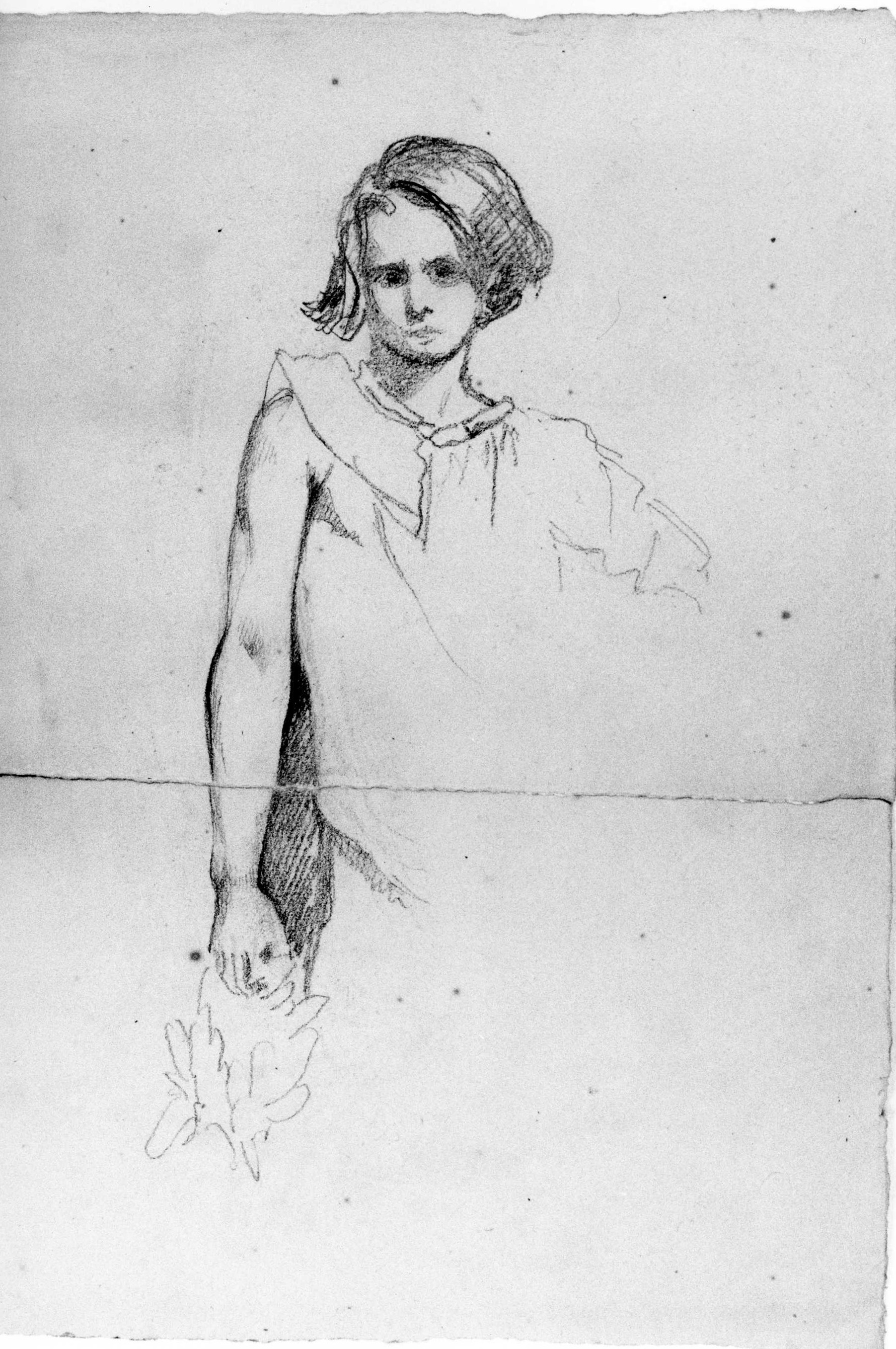 giovane (disegno) di DuprÃ¨ Giovanni (sec. XIX)