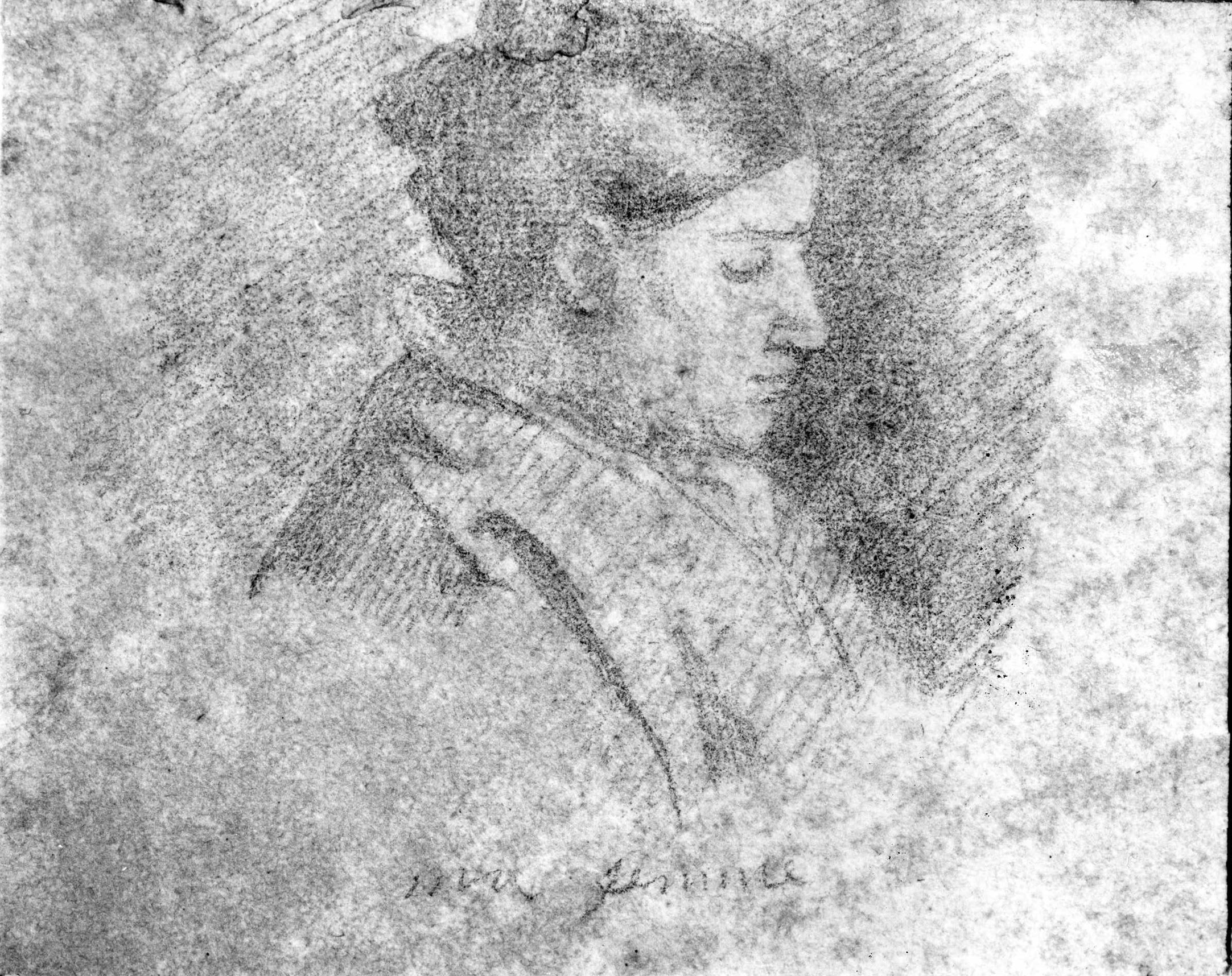 ritratto di donna (disegno) di DuprÃ¨ Giovanni (sec. XIX)