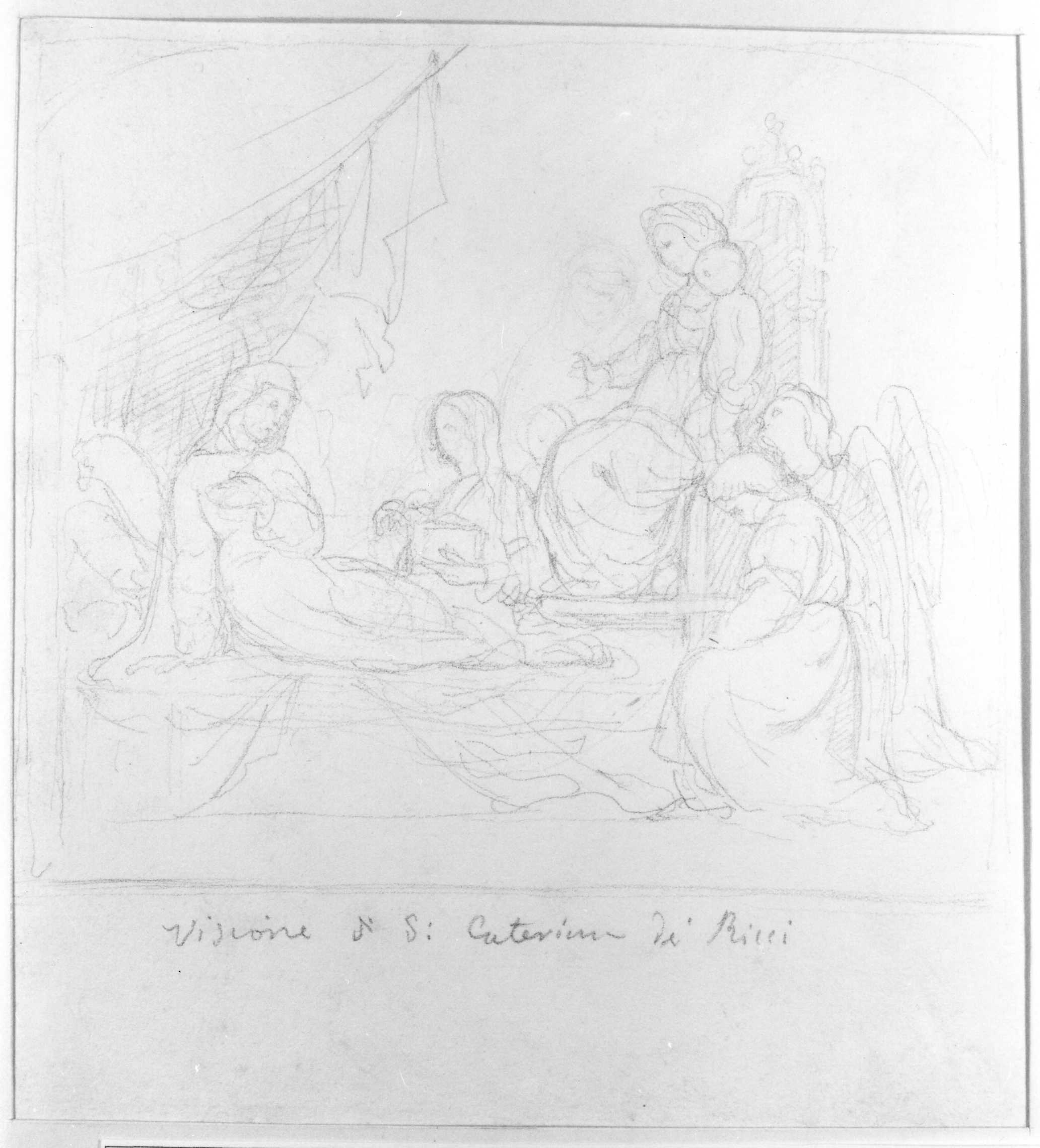 visione di Santa Caterina de' Ricci (disegno) di DuprÃ¨ Giovanni (sec. XIX)