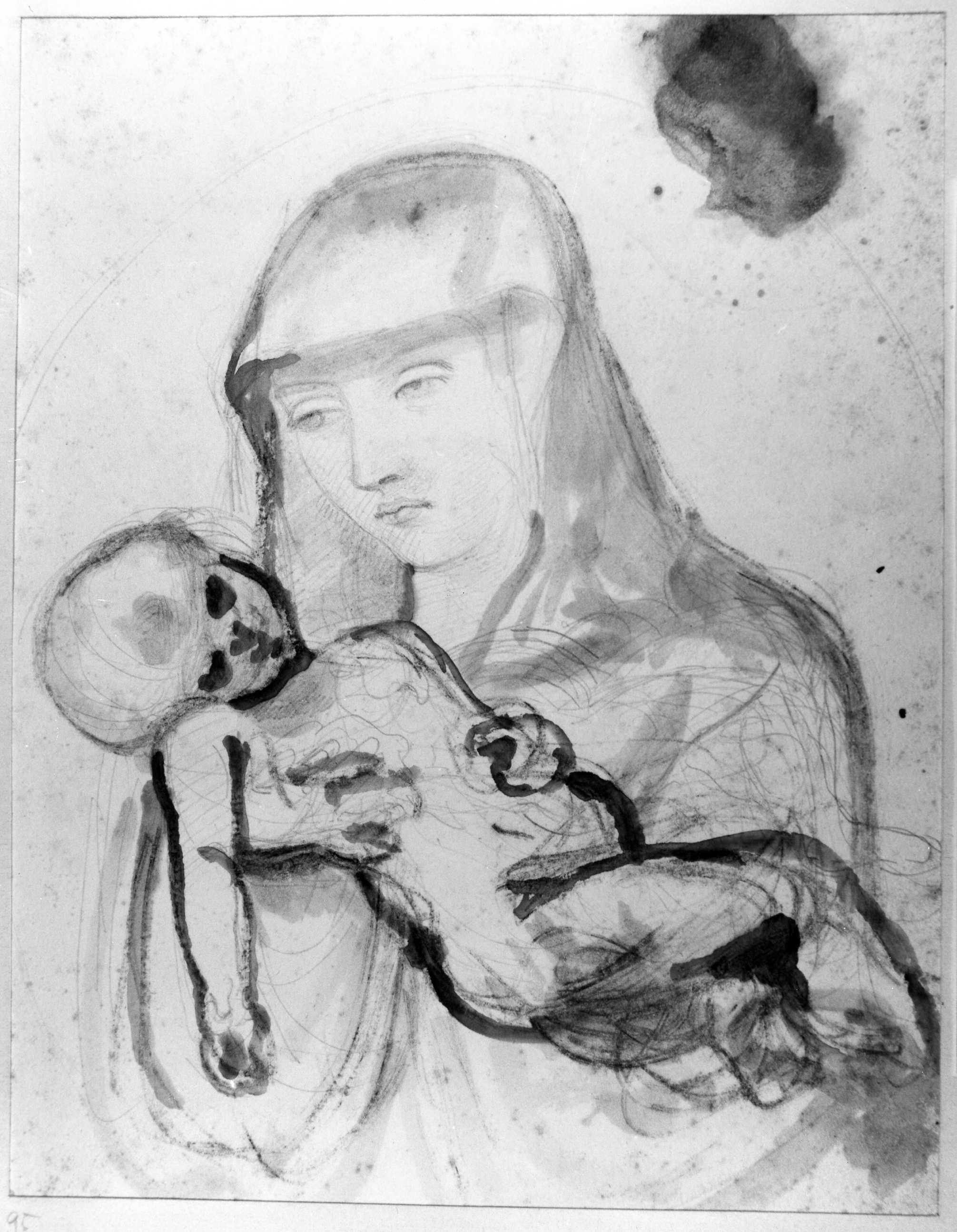 Madonna con Bambino (disegno) di DuprÃ¨ Giovanni (sec. XIX)