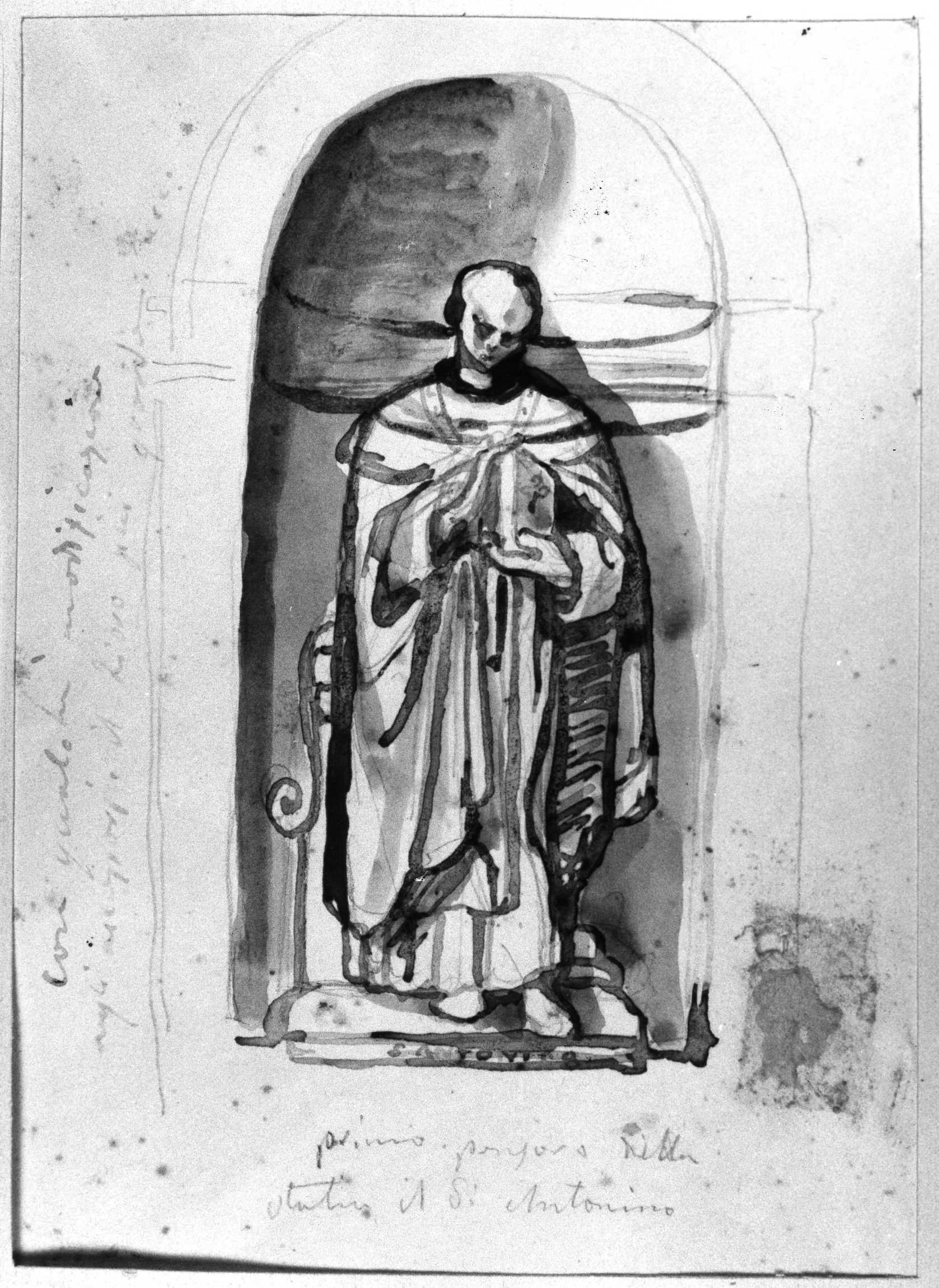 Sant'Antonino (disegno preparatorio) di DuprÃ¨ Giovanni (sec. XIX)