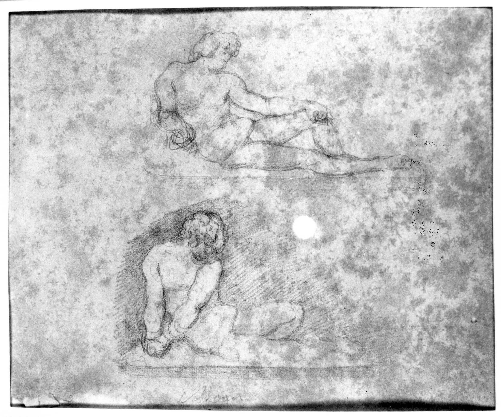 figure maschili nude (disegno preparatorio) di DuprÃ¨ Giovanni (sec. XIX)