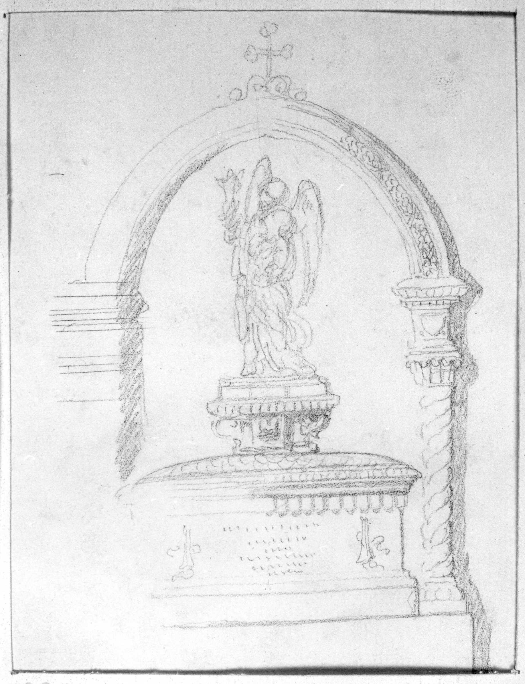 monumento (disegno preparatorio) di DuprÃ¨ Giovanni (sec. XIX)