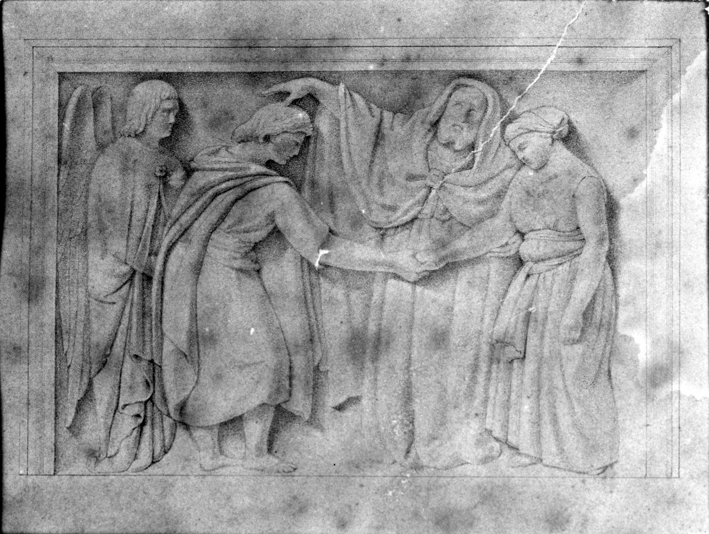scena biblica (disegno preparatorio) di DuprÃ¨ Giovanni (sec. XIX)