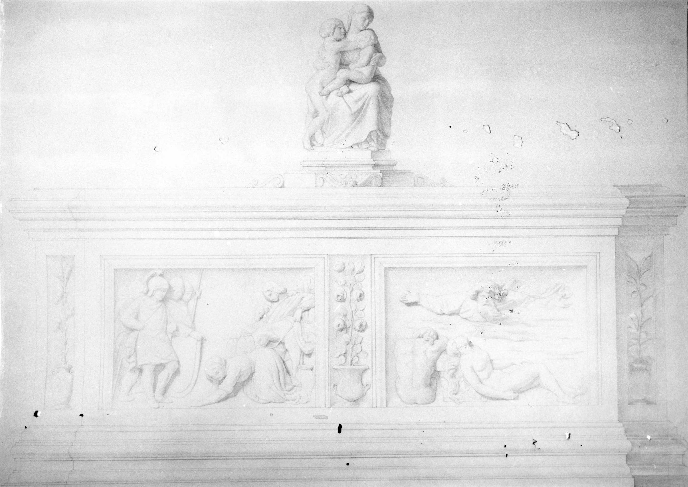monumento (disegno preparatorio) di DuprÃ¨ Giovanni (sec. XIX)