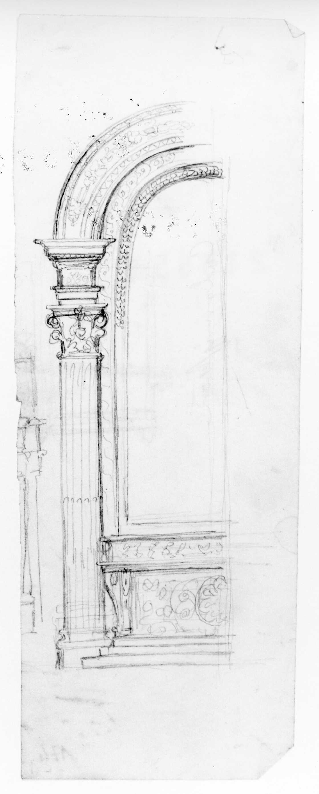 motivi decorativi architettonici (disegno) di DuprÃ¨ Giovanni (sec. XIX)