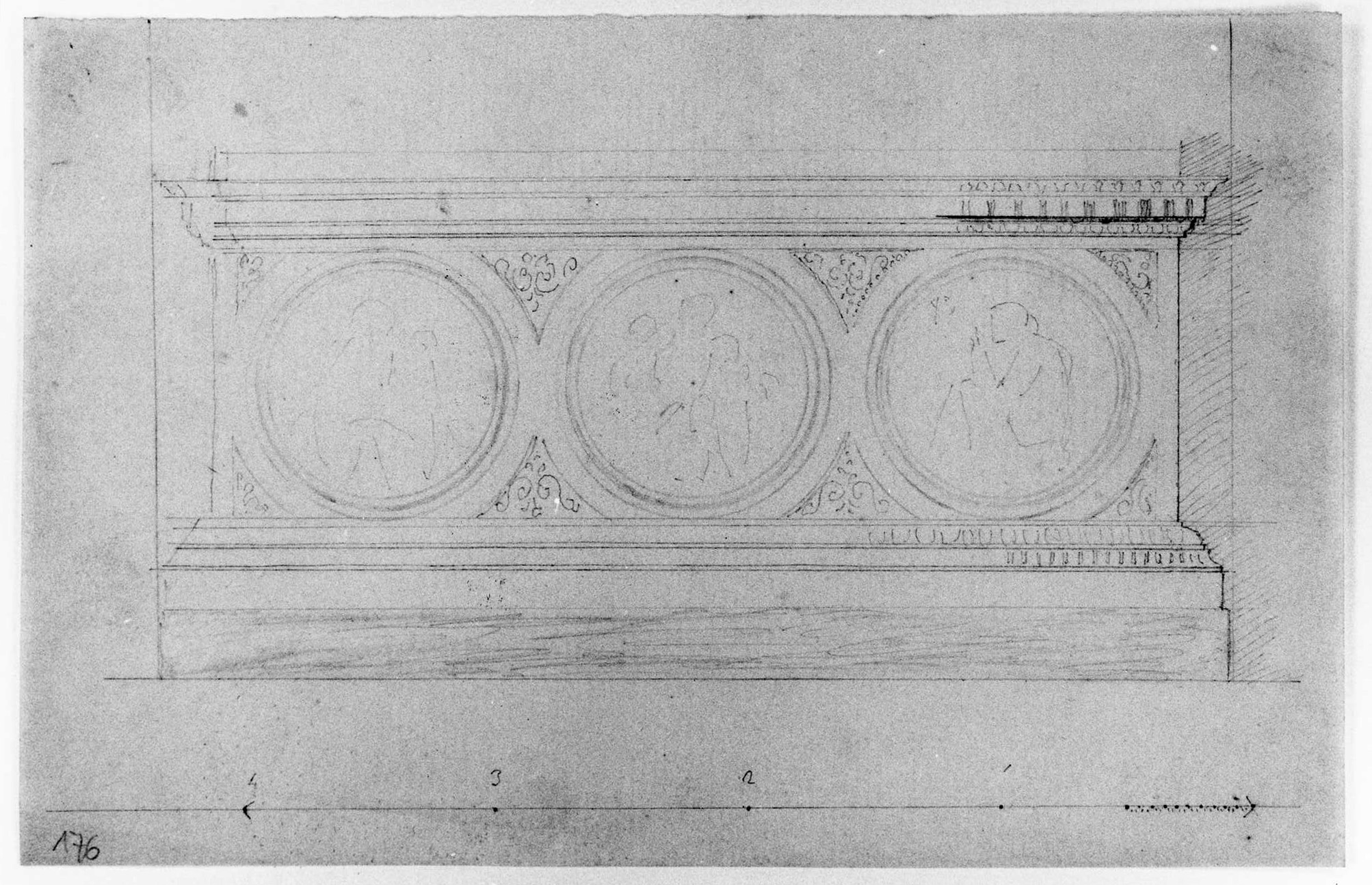 basamento (disegno) di DuprÃ¨ Giovanni (sec. XIX)