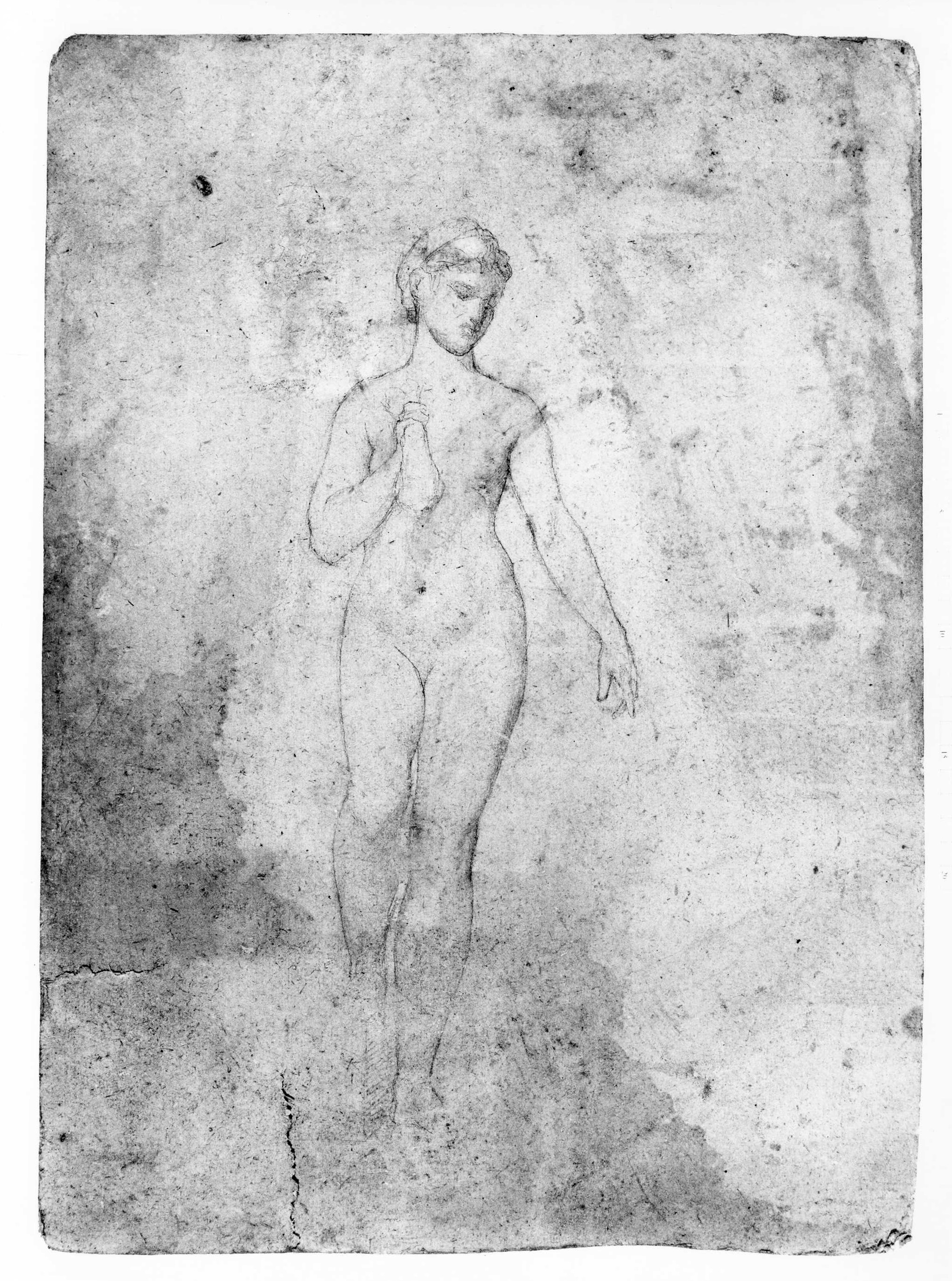 figura femminile nuda (disegno) di DuprÃ¨ Giovanni (sec. XIX)