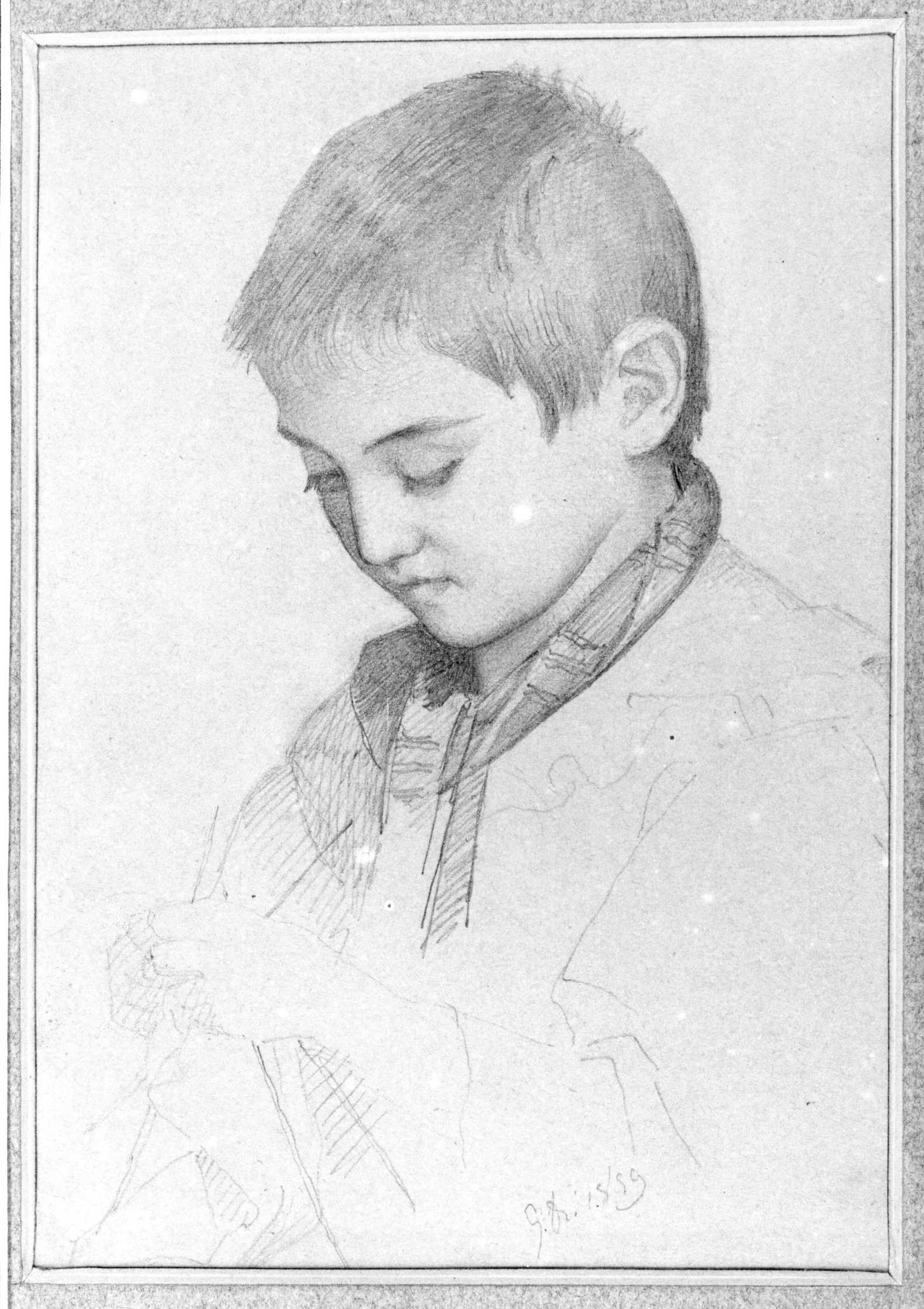 ritratto di bambino (disegno) di DuprÃ¨ Giovanni (sec. XIX)