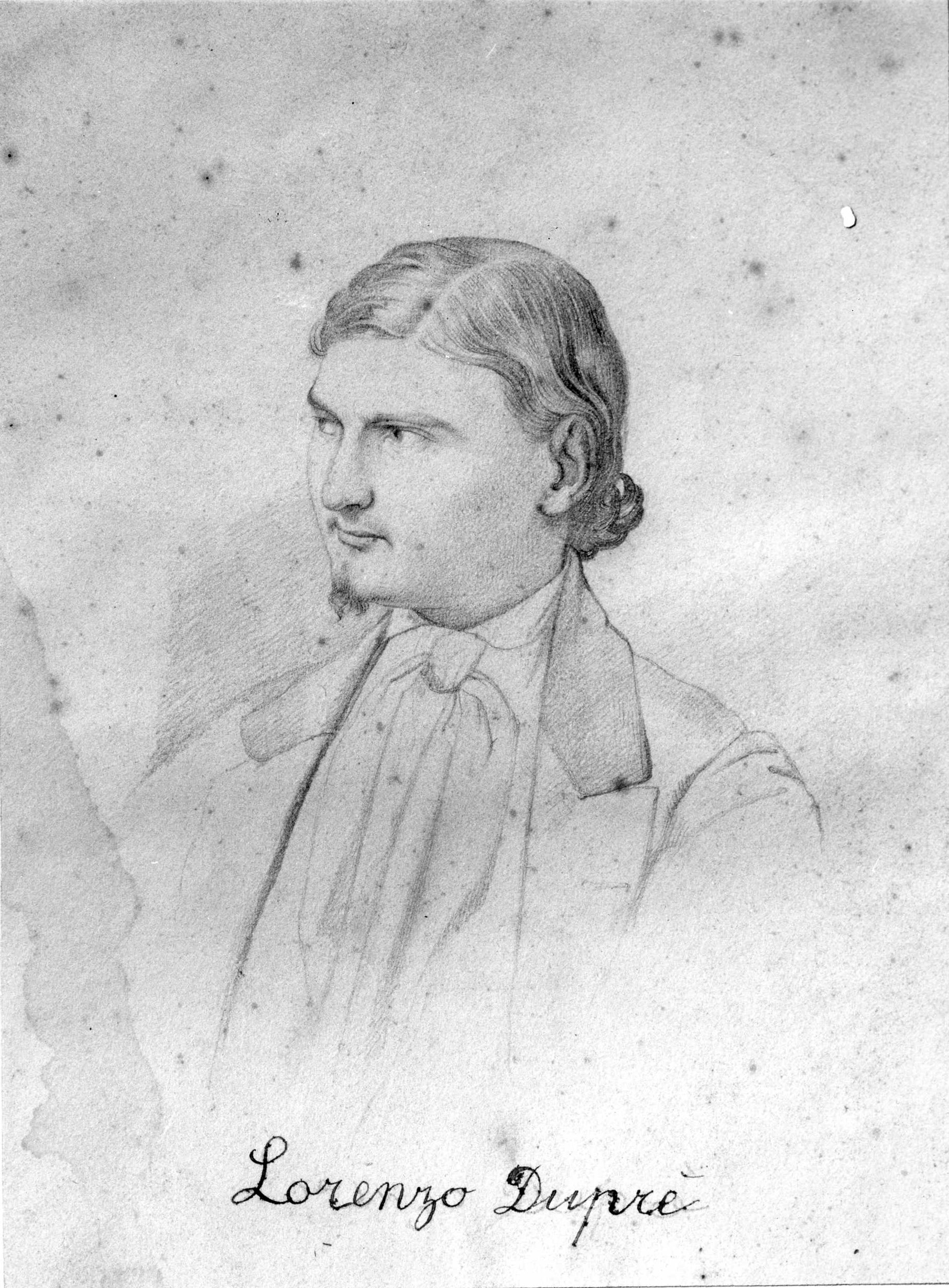 ritratto di Lorenzo Dupré (disegno) di DuprÃ¨ Giovanni (sec. XIX)