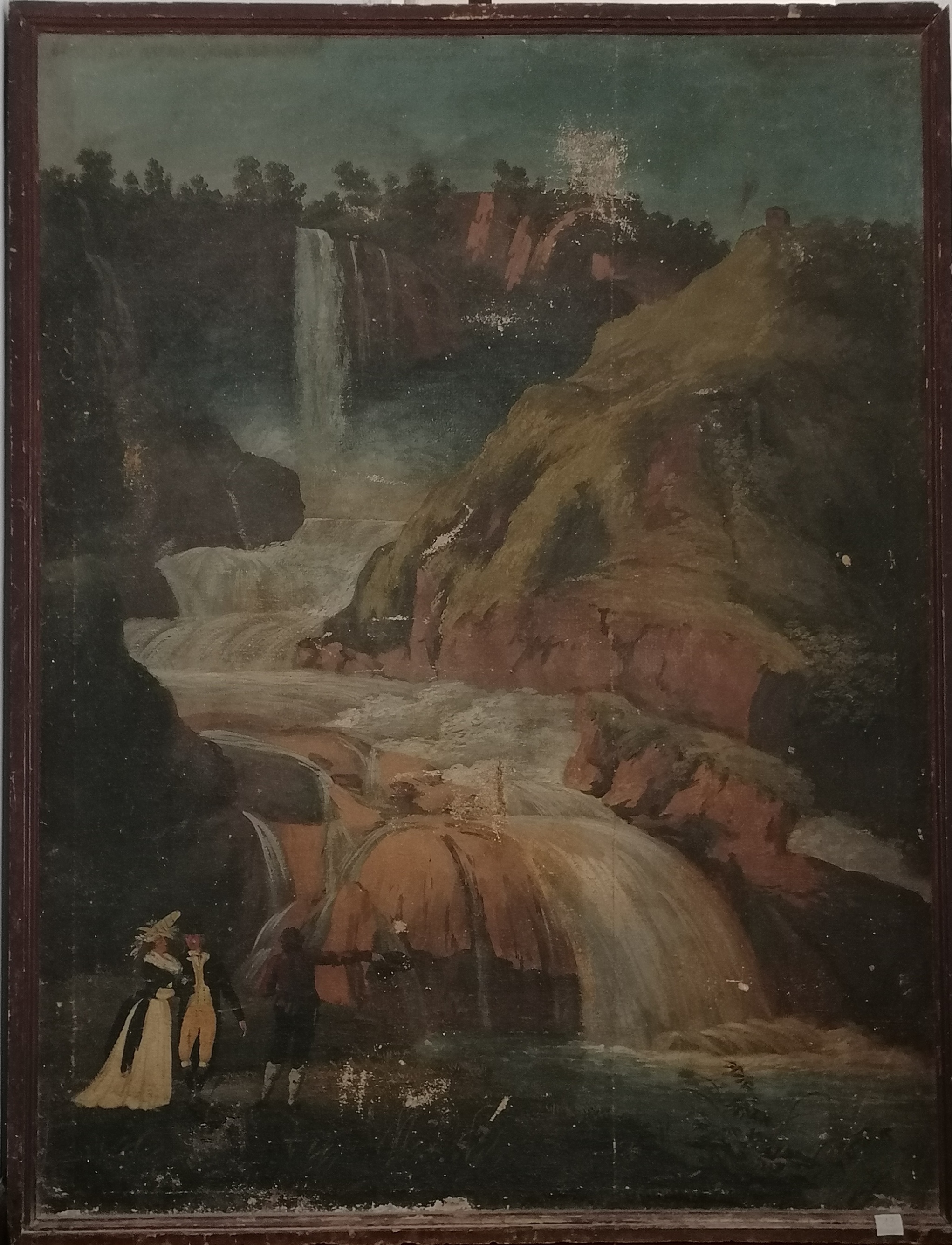 paesaggio con cascata delle Marmore (dipinto) - ambito laziale (prima metà XIX)