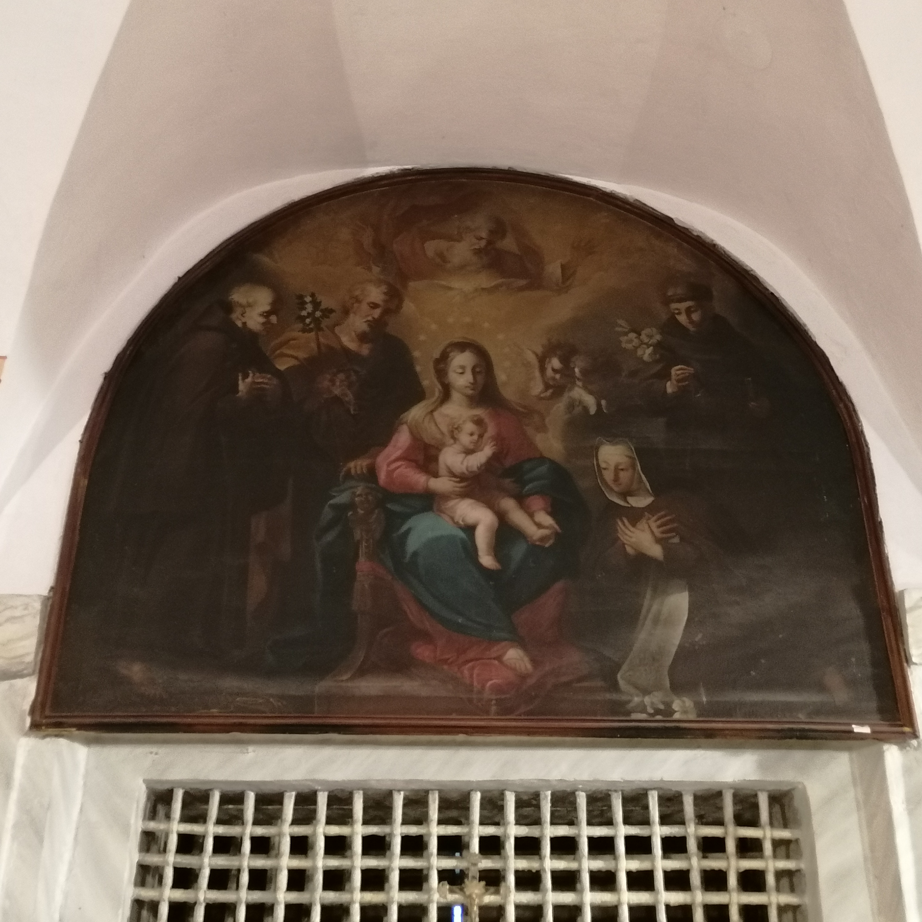 Madonna in trono con Bambino e santi (dipinto) - ambito Italia centrale (seconda metà XVII)