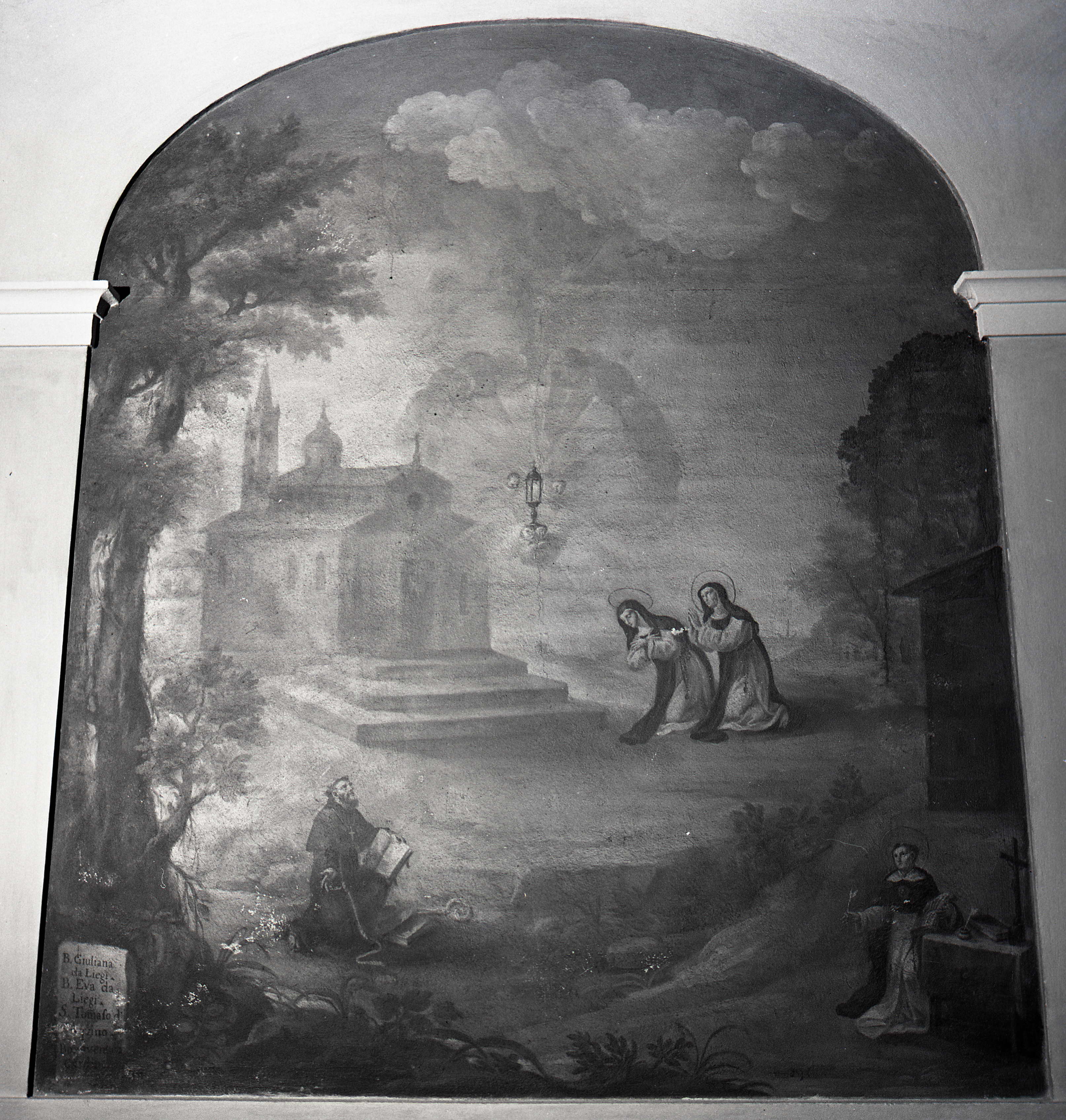 San Bonaventura, San Tommaso d'Aquino e due sante domenicane (dipinto, elemento d'insieme) - ambito bolognese (ultimo quarto XVIII)