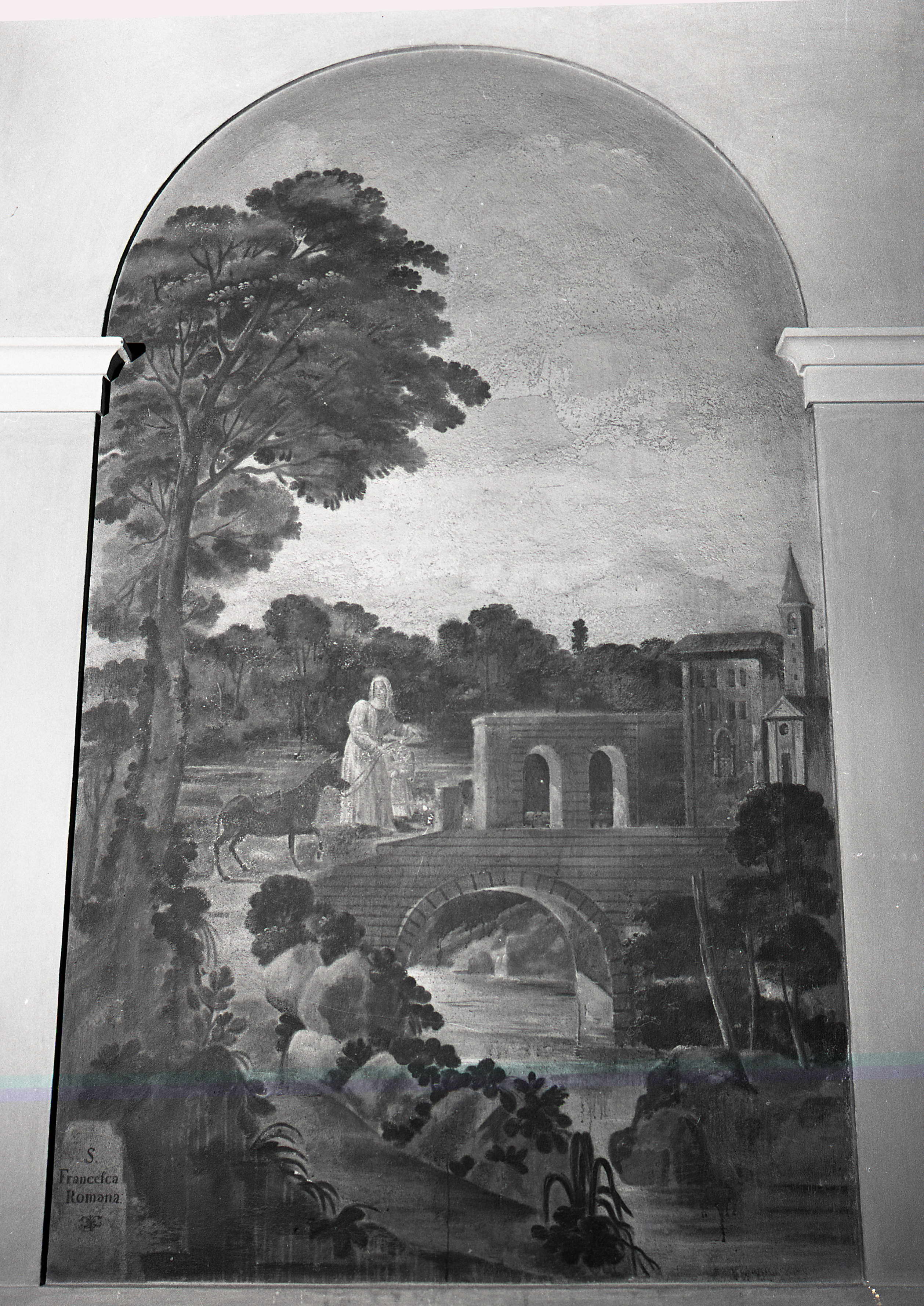 Episodio della vita di Santa Francesca Romana (dipinto, elemento d'insieme) - ambito bolognese (ultimo quarto XVIII)