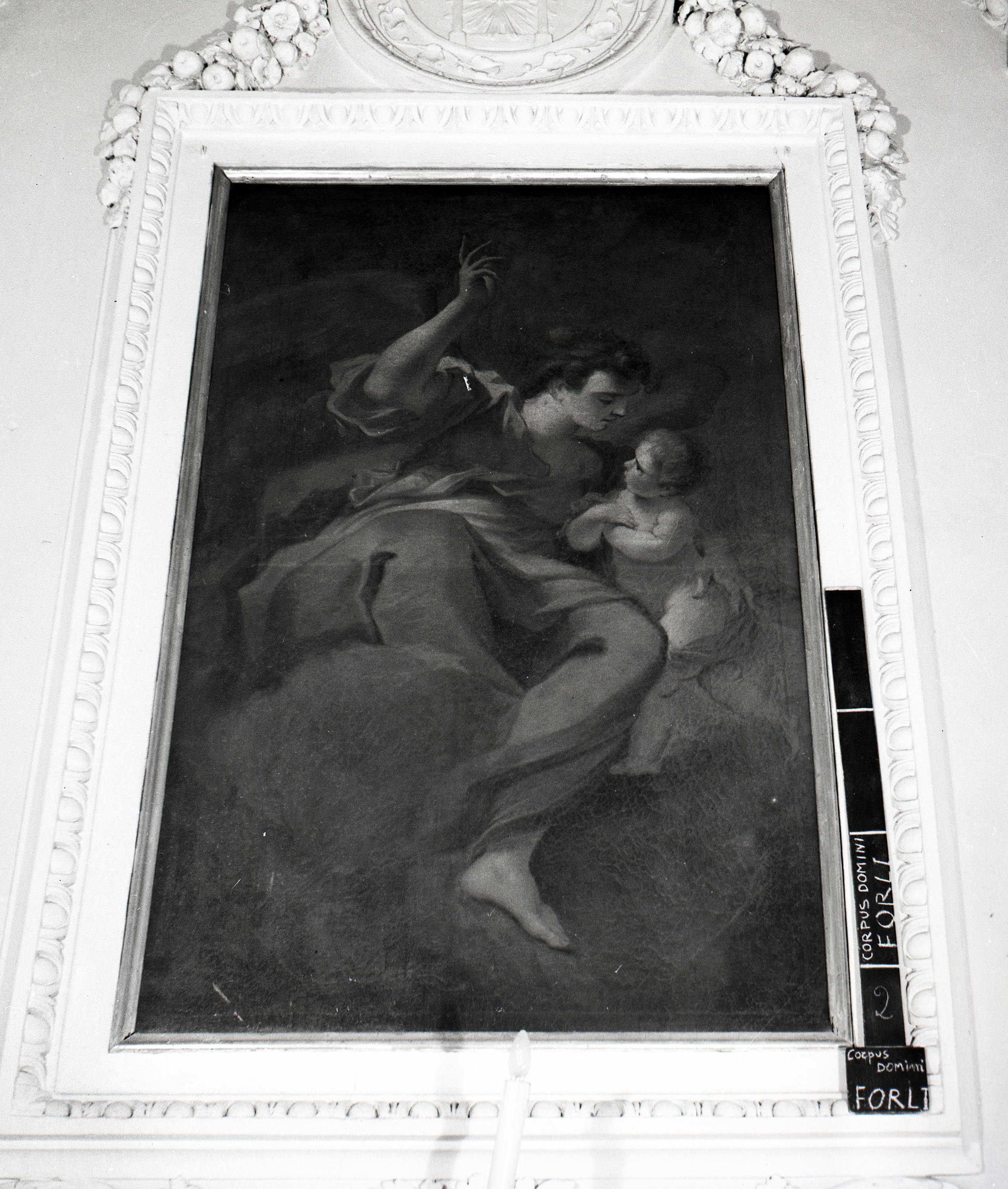Angelo custode (dipinto, elemento d'insieme) di Gandolfi Gaetano (maniera) (ultimo quarto XVIII)