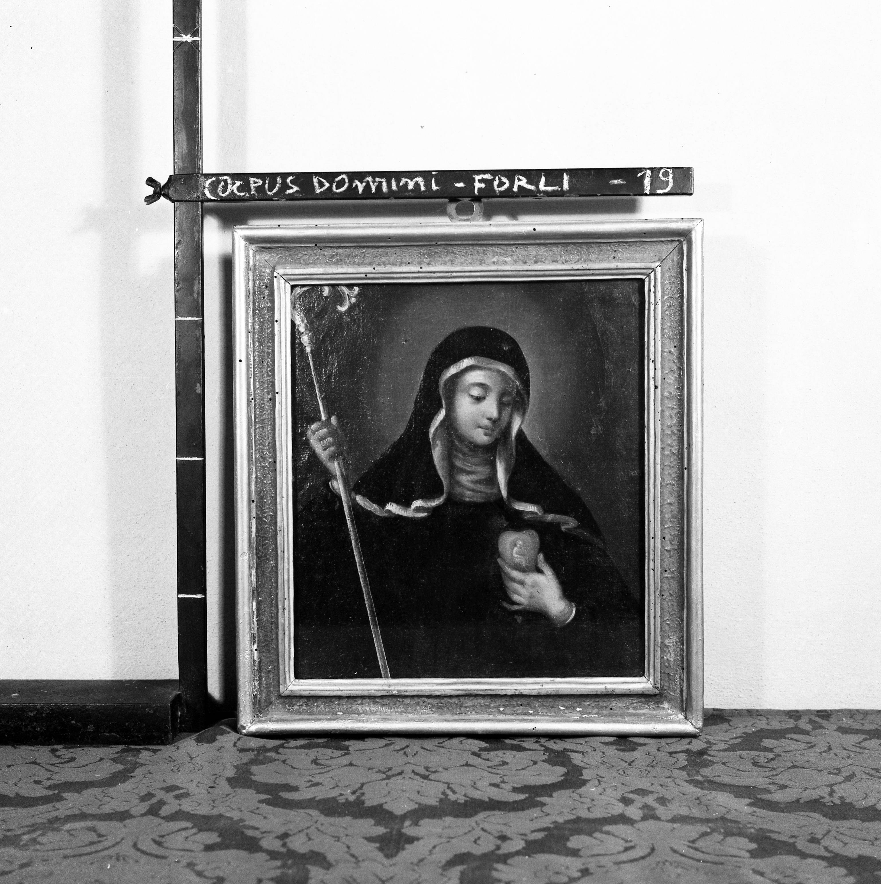 Santa Geltrude (dipinto, opera isolata) - ambito romagnolo (XVIII)