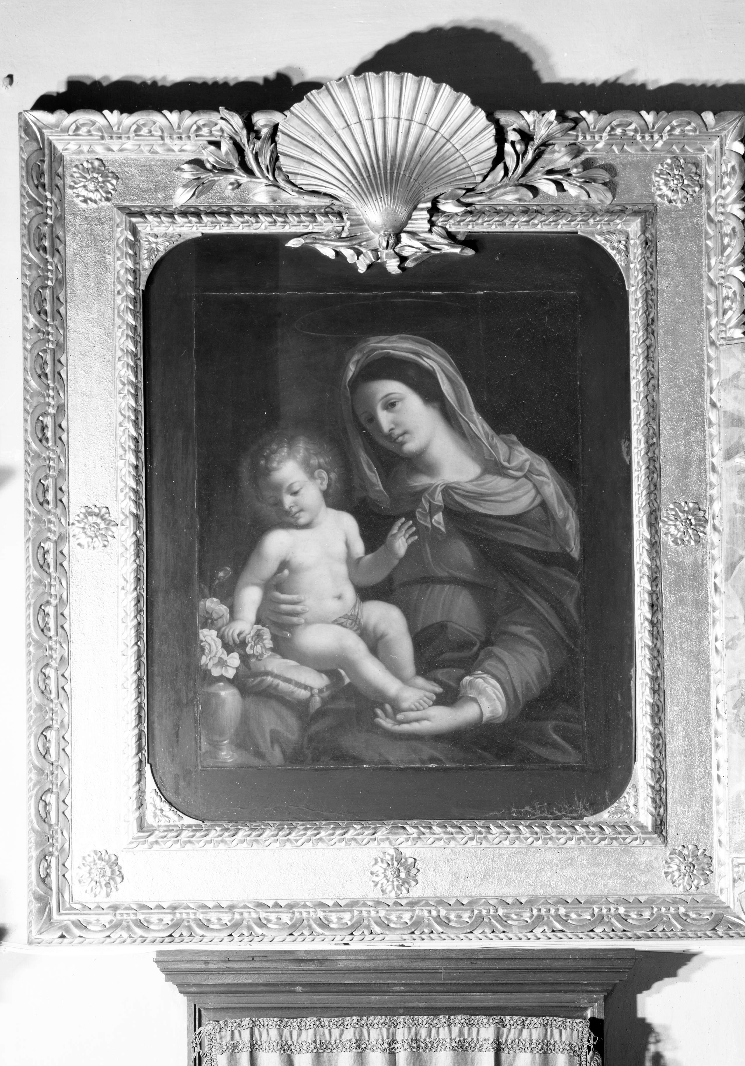 Madonna con Bambino (dipinto, opera isolata) di Galeppini Giuseppe Maria (attribuito) (secondo quarto XVII)