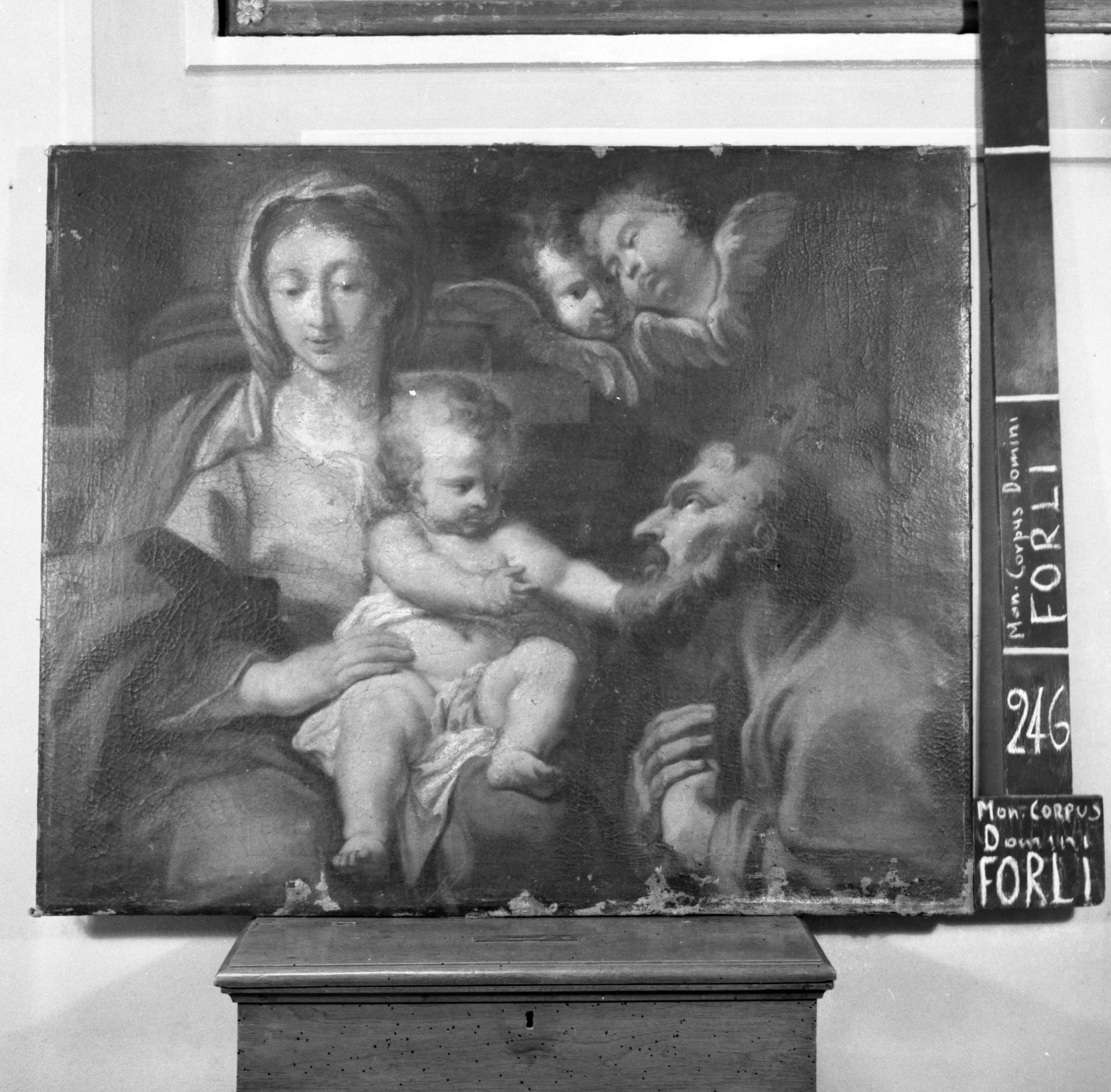 Sacra Famiglia (dipinto, opera isolata) - ambito forlivese (XVIII)