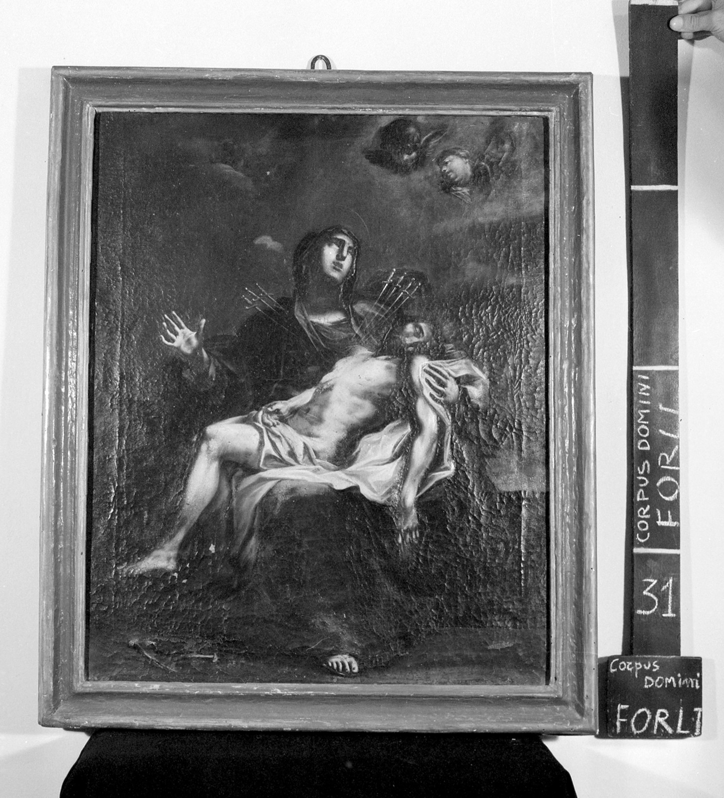 Madonna dei sette dolori con il Cristo in pietà (dipinto, opera isolata) - ambito romagnolo (XVIII)