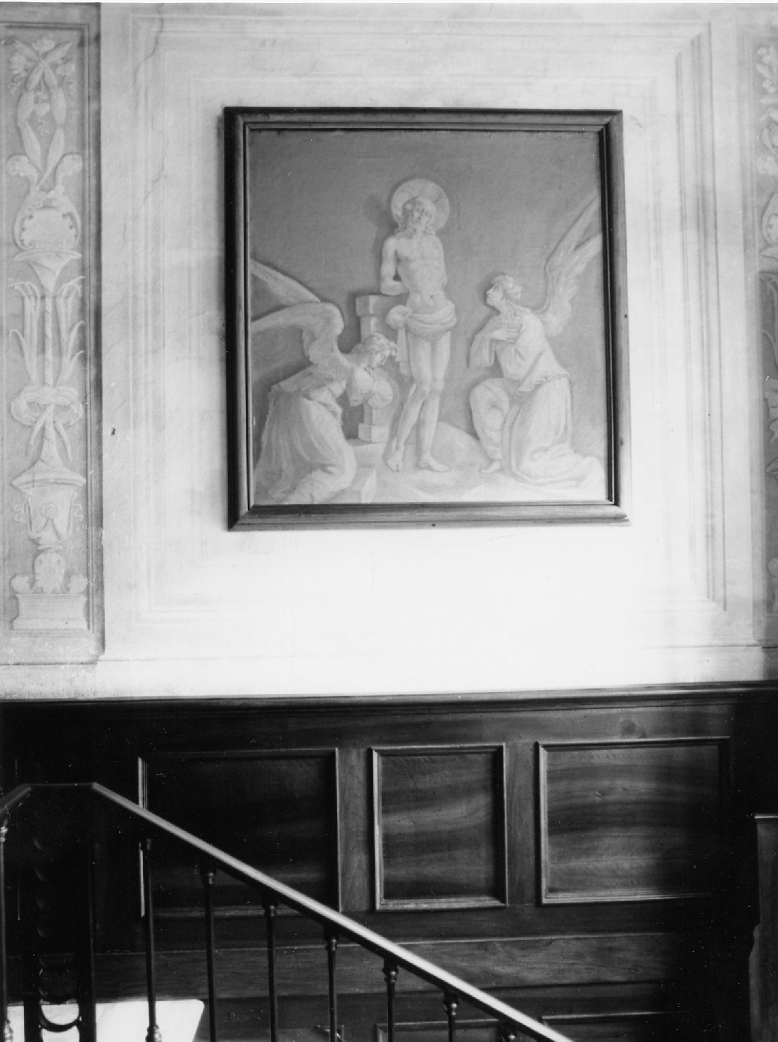 Cristo alla colonna tra due angeli (dipinto, pendant) - ambito romagnolo (fine/ inizio XVIII/ XIX)